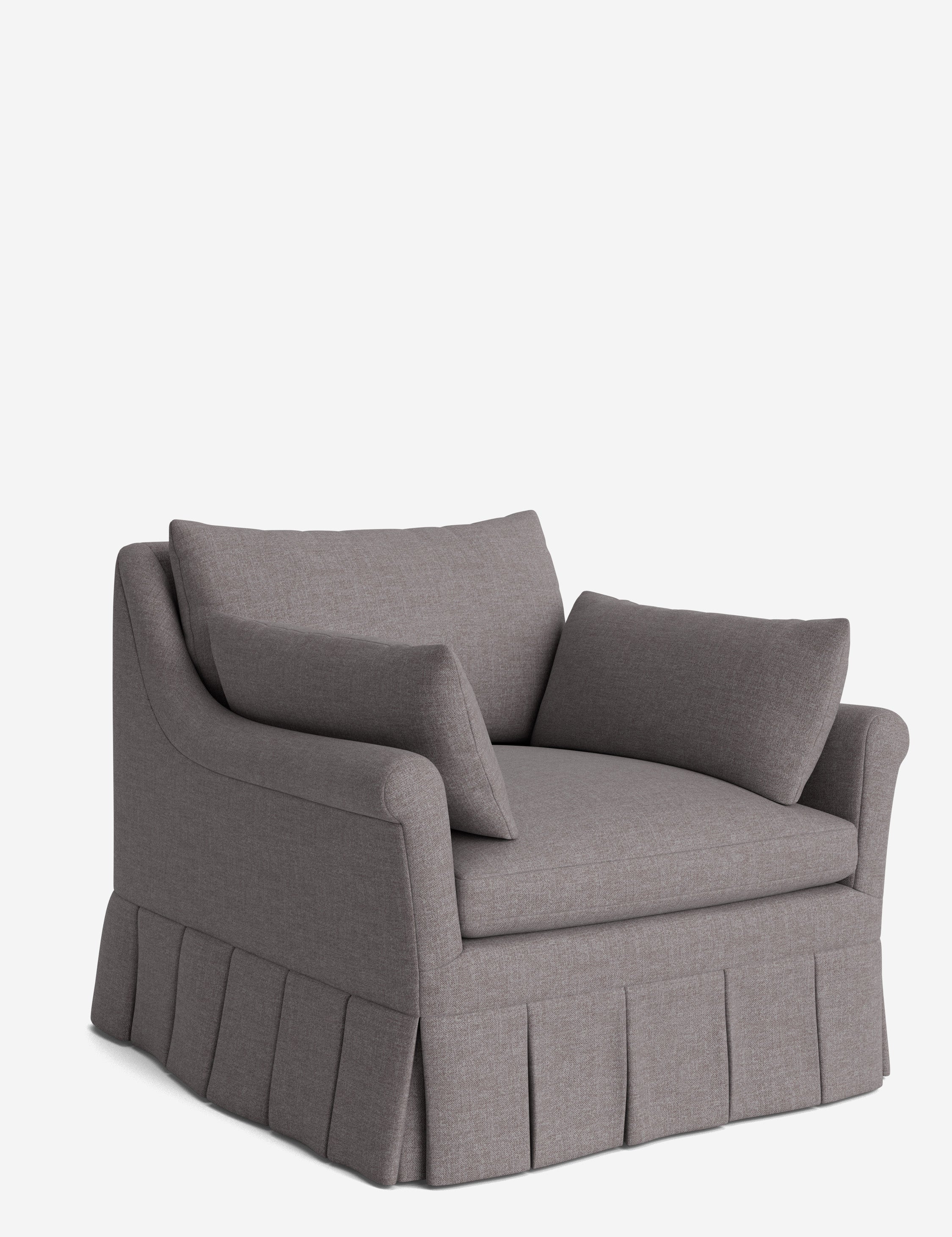 Lulu and Georgia Portola Rolled Arm Luxe Depth Pleated Chair - view 141
