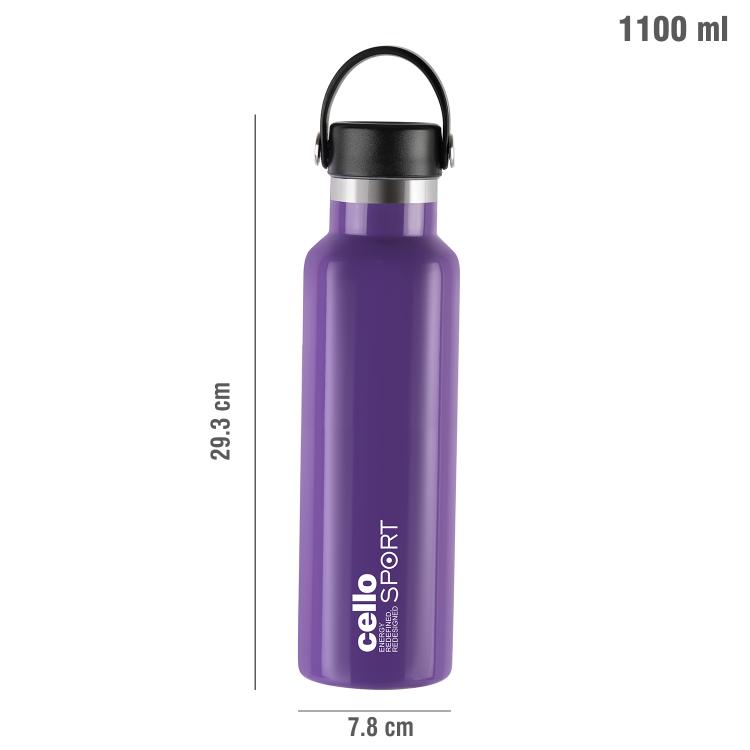 Cello Aqua Bliss Flask, Vacusteel Water Bottle, 1100ml - view 30