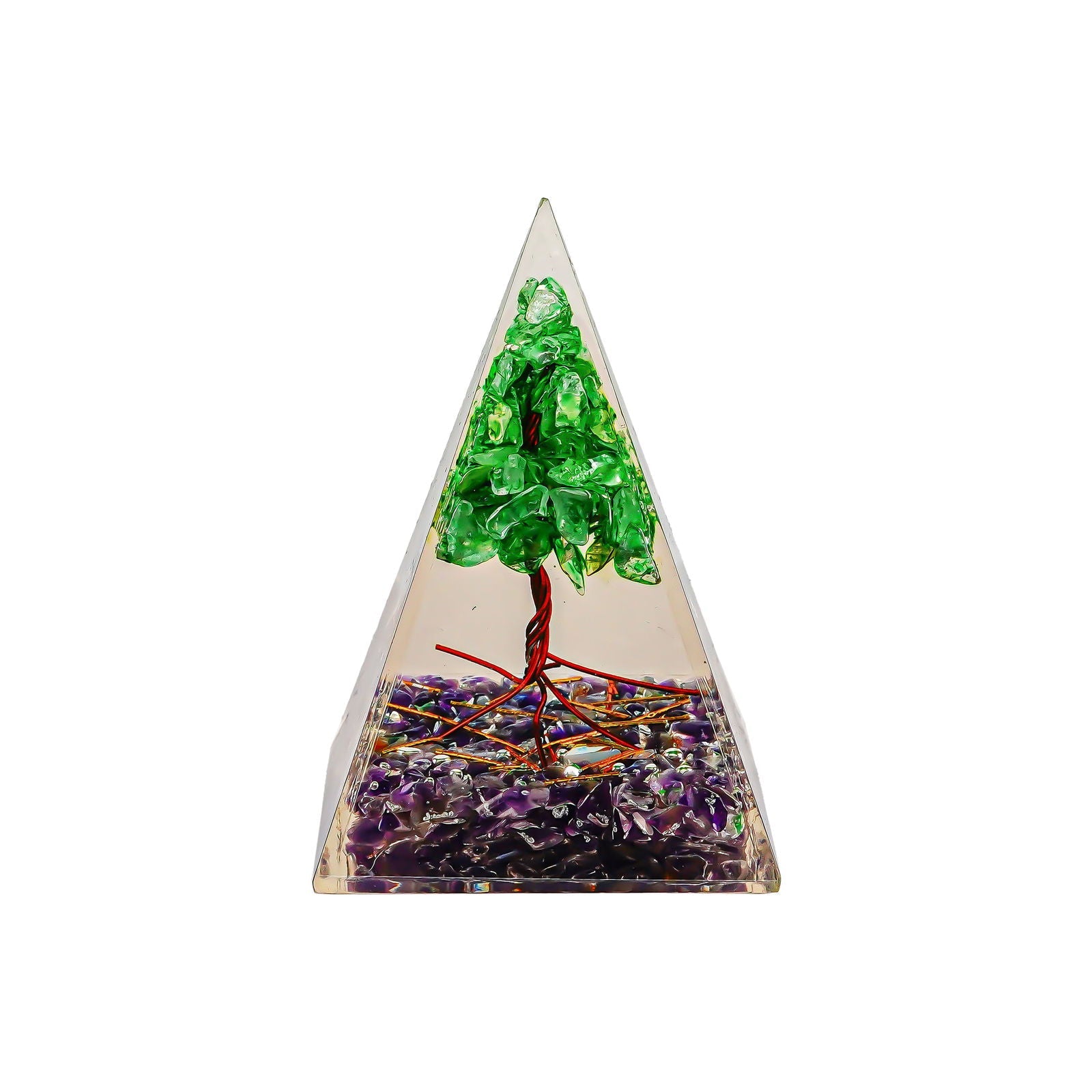 Gemsmantra Amethyst With Tree Nubian Pyramid - view 2