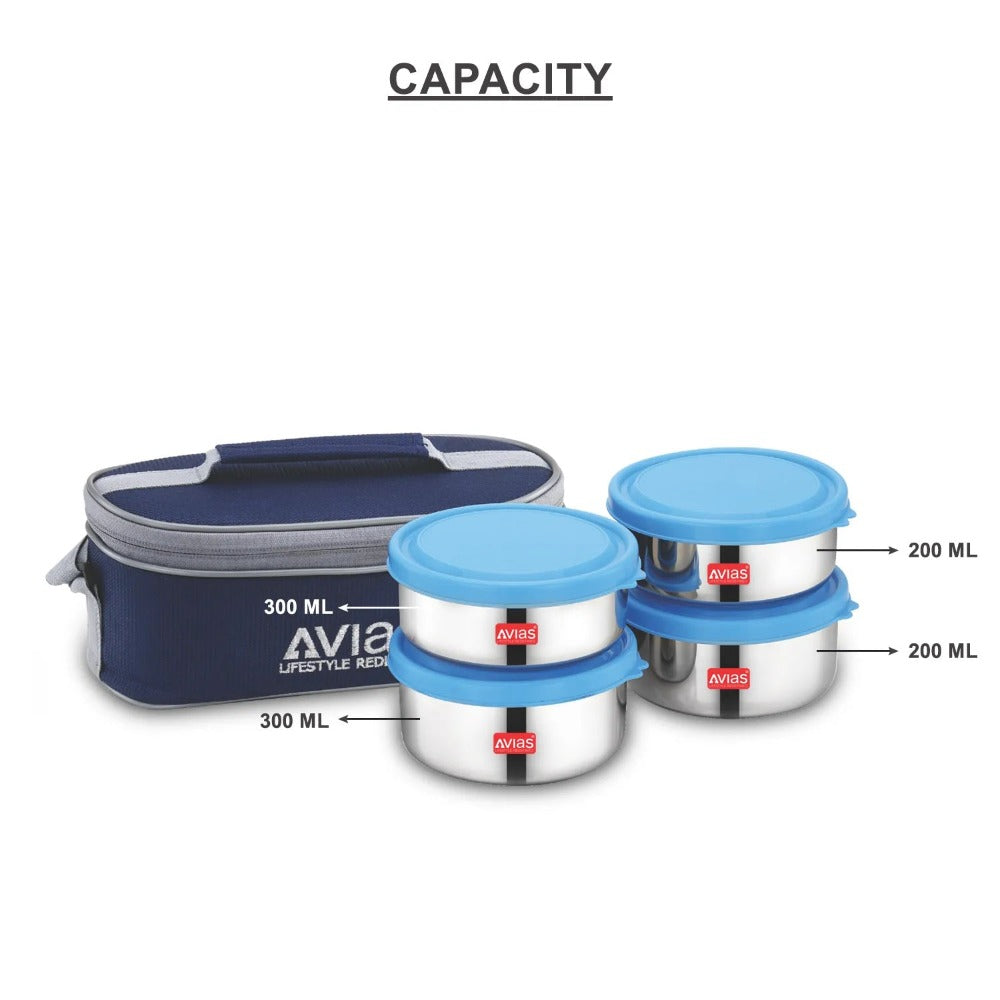 AVIAS Freshia Stainless Steel Tiffin Box with jacket (Horizontal) | Food Grade | Light Weight - view 6