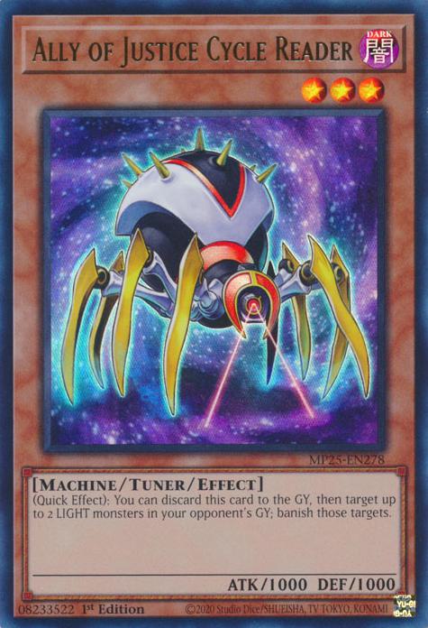Yu-Gi-Oh! Ally of Justice Cycle Reader - MP25-EN278 - Ultra Rare - 1st Edition