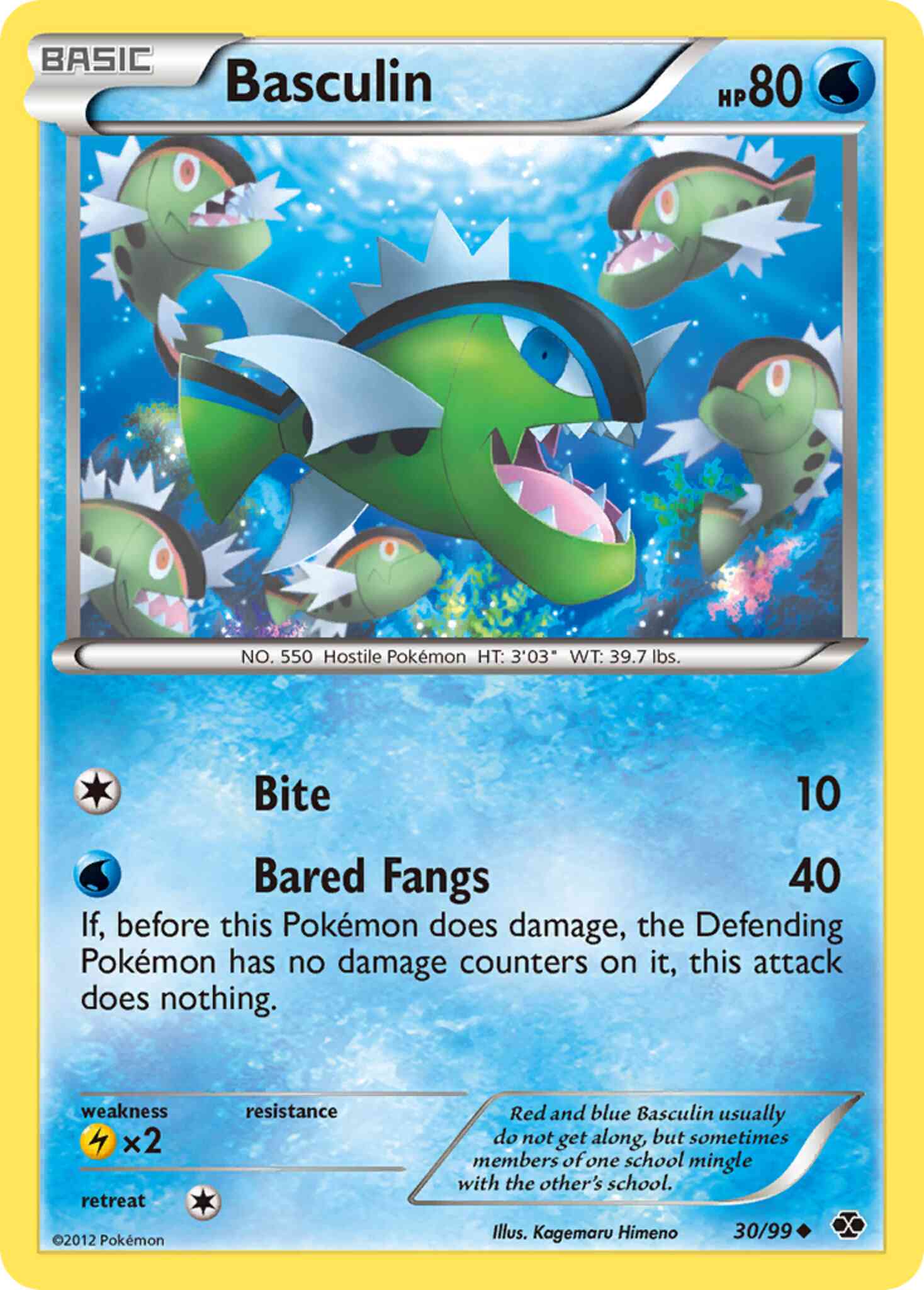 Uncommon bw4-30 reverse – Pokémon Basculin - 30/99 - Uncommon [bw4-30] [Reverse Holo]
