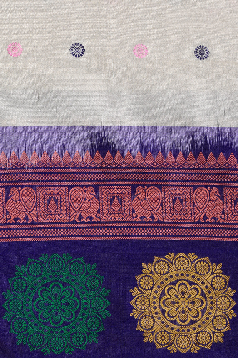 Kalanjali Gadwal Silk Beige Dupatta - view 2