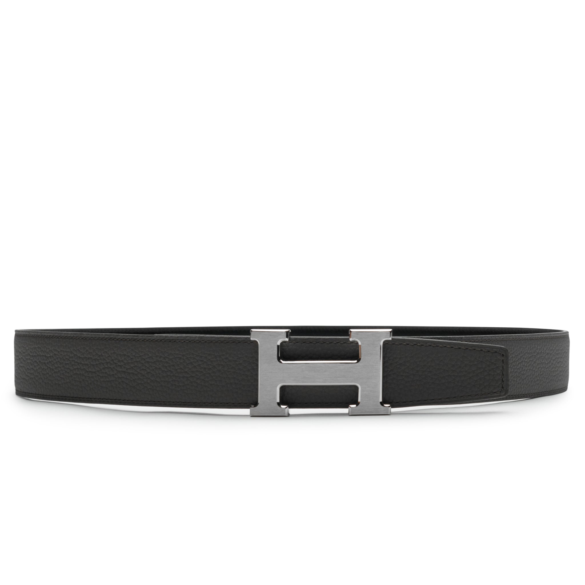 Hermès Paris H Buckle & Reversible Leather Strap 32mm Belt Noir Étain - view 2