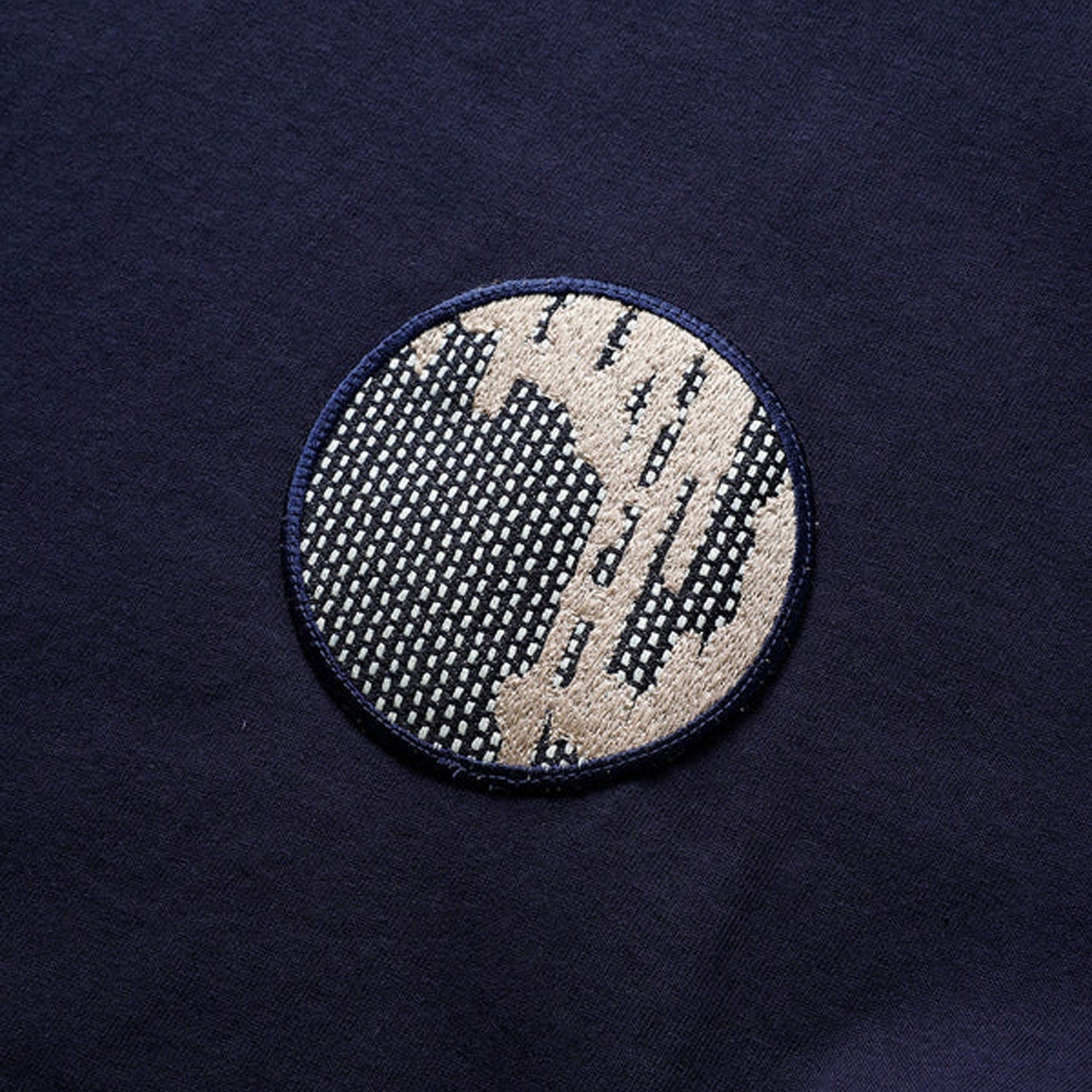 Fdmtl | Circle Boro Patch Tee { Navy - view 2