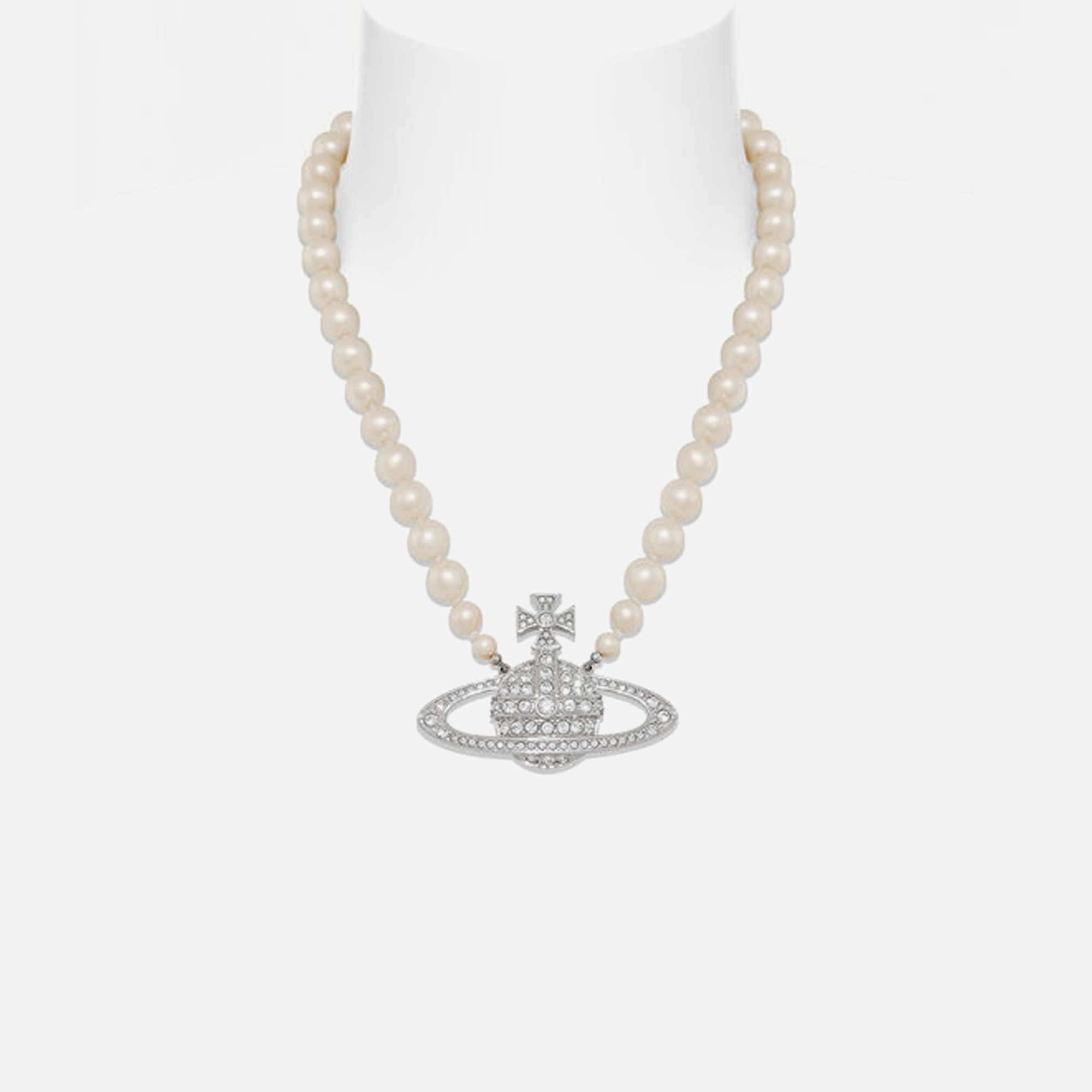 Vivienne Westwood Man. Bas Relief Pearl Necklace Cream-Pearl - view 2
