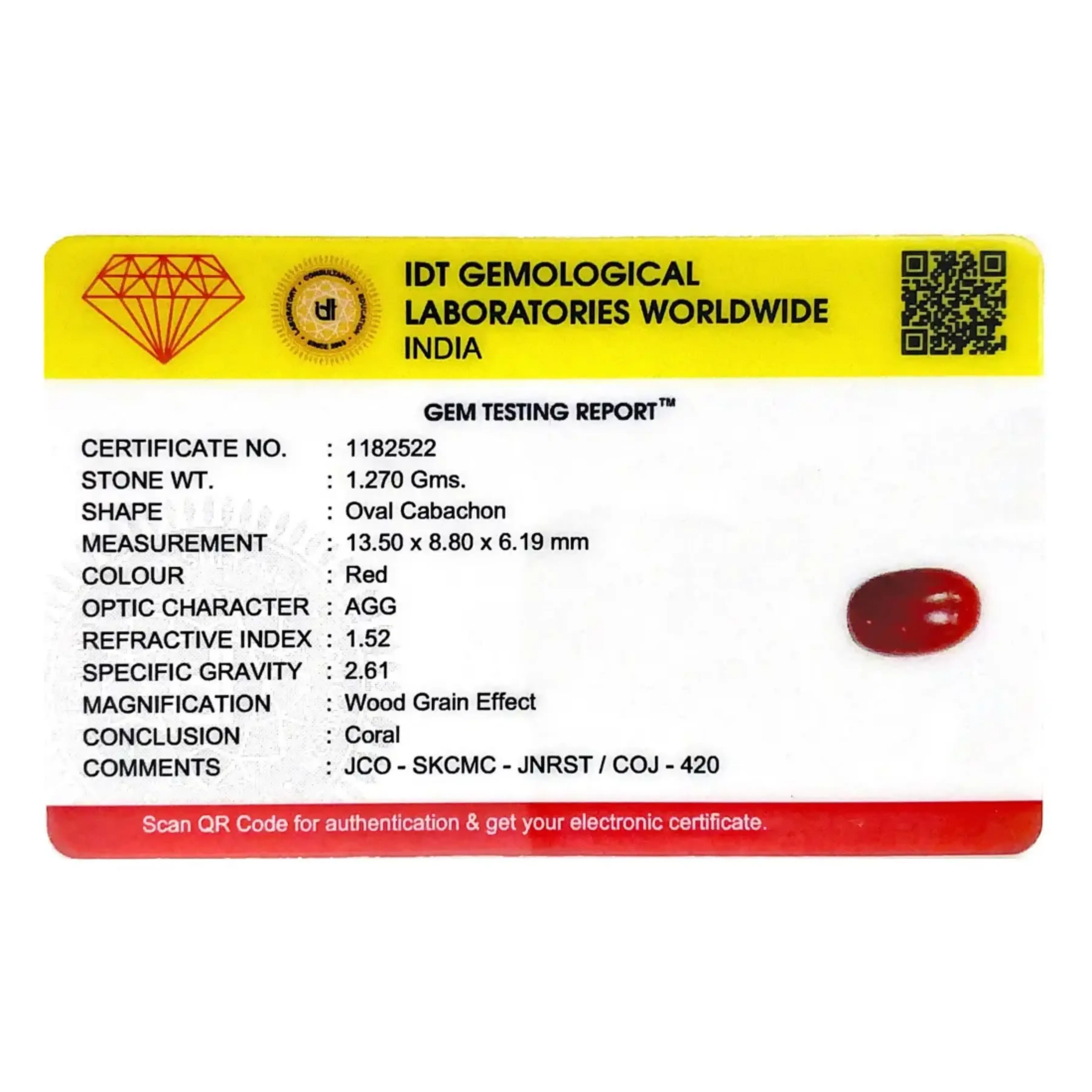 Pramogh Japanese Red Coral - 6.35 Carat - view 4