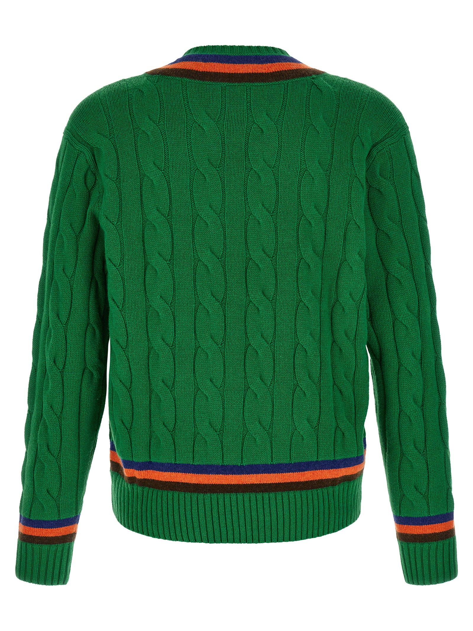 Polo Ralph Lauren V-knit With Cable Pattern – 55% wool, 45% cotton - view 2