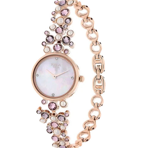 Titan Raga Moonlight Mother of Pearl Dial Women Watch With Metal Strap 25mm NT95032WM02 - view 2