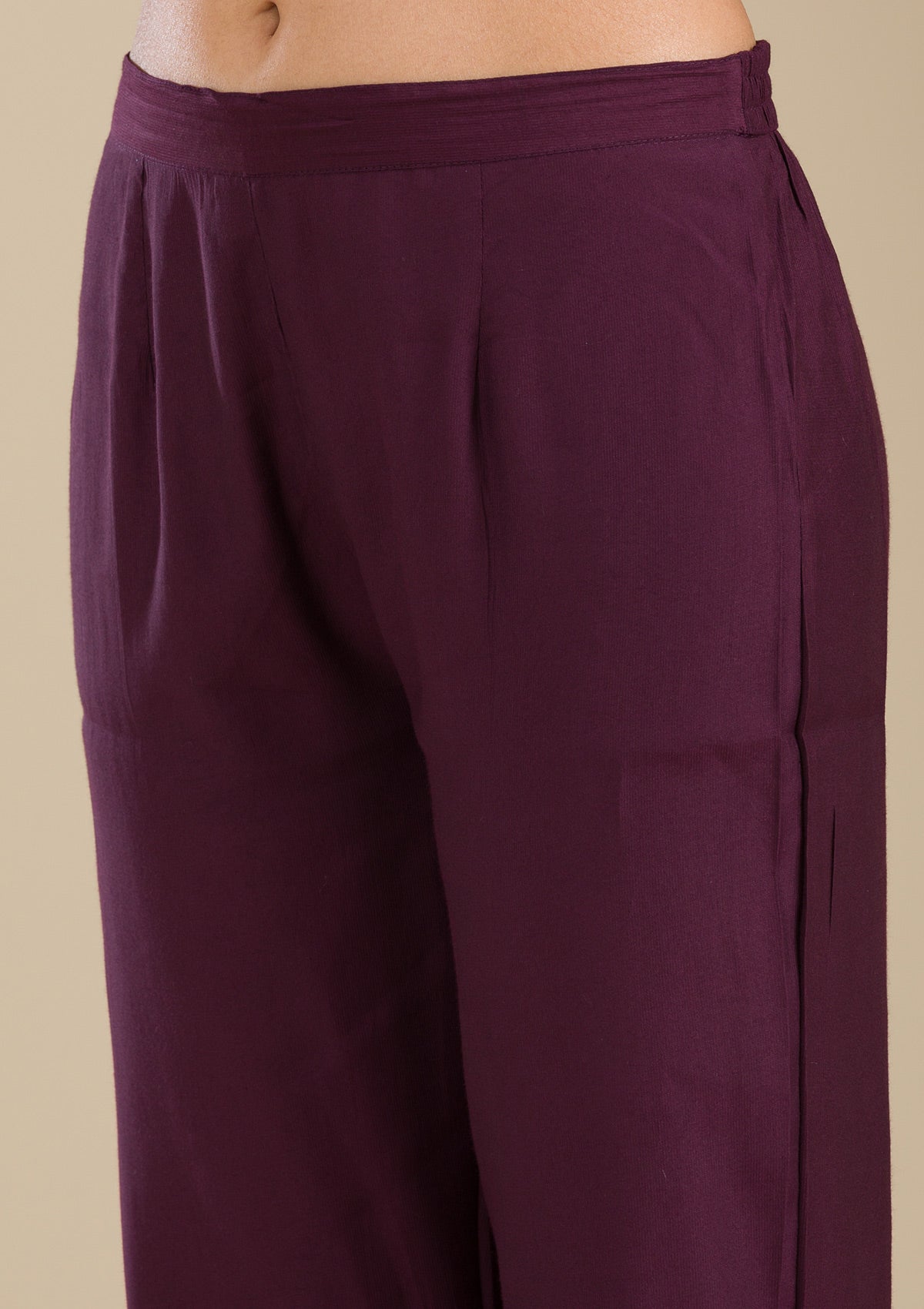 Koskii Wine Zariwork Chiffon Readymade Salwar Suit - view 9