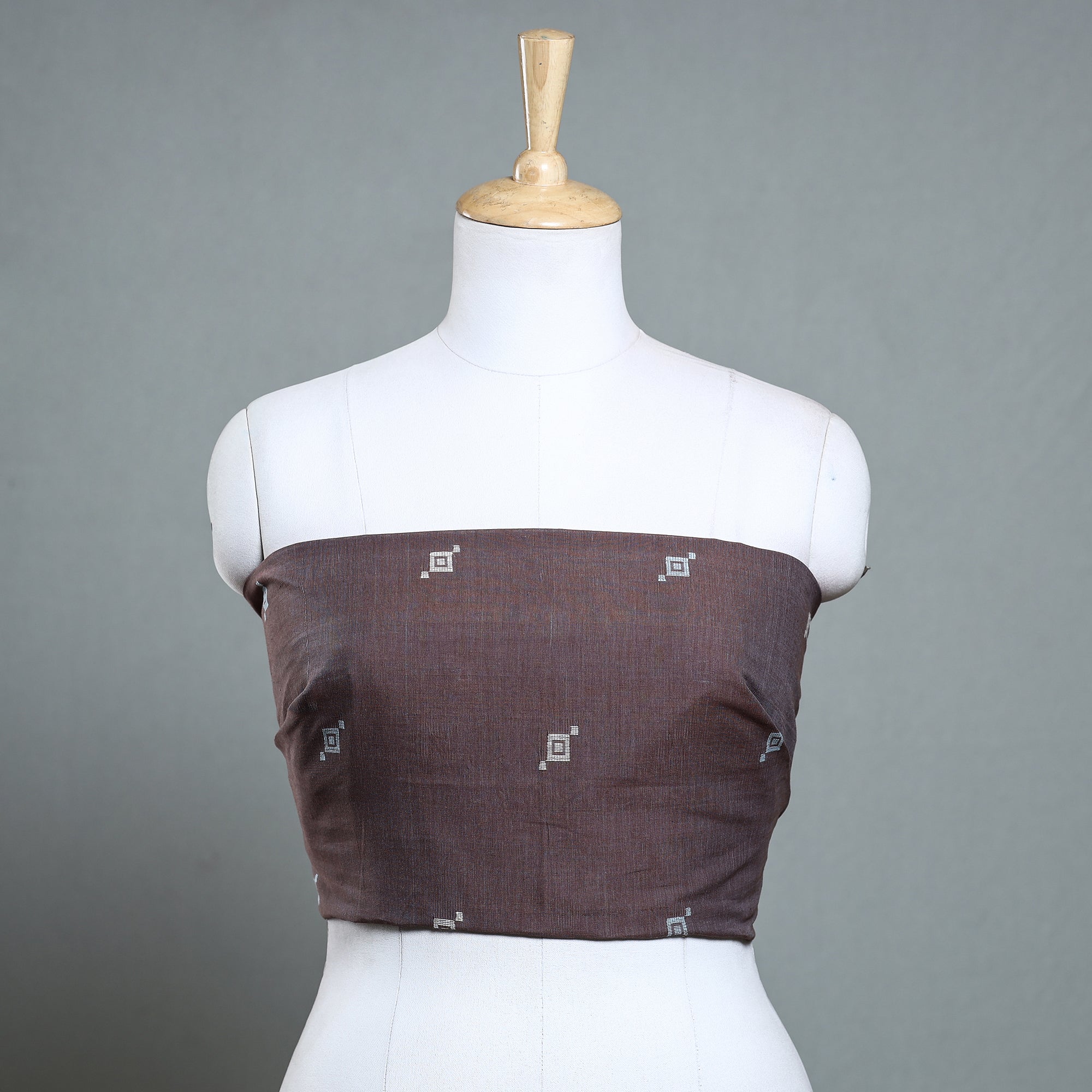 NOORI BAZAR Brown - Jacquard Cotton Blouse Piece