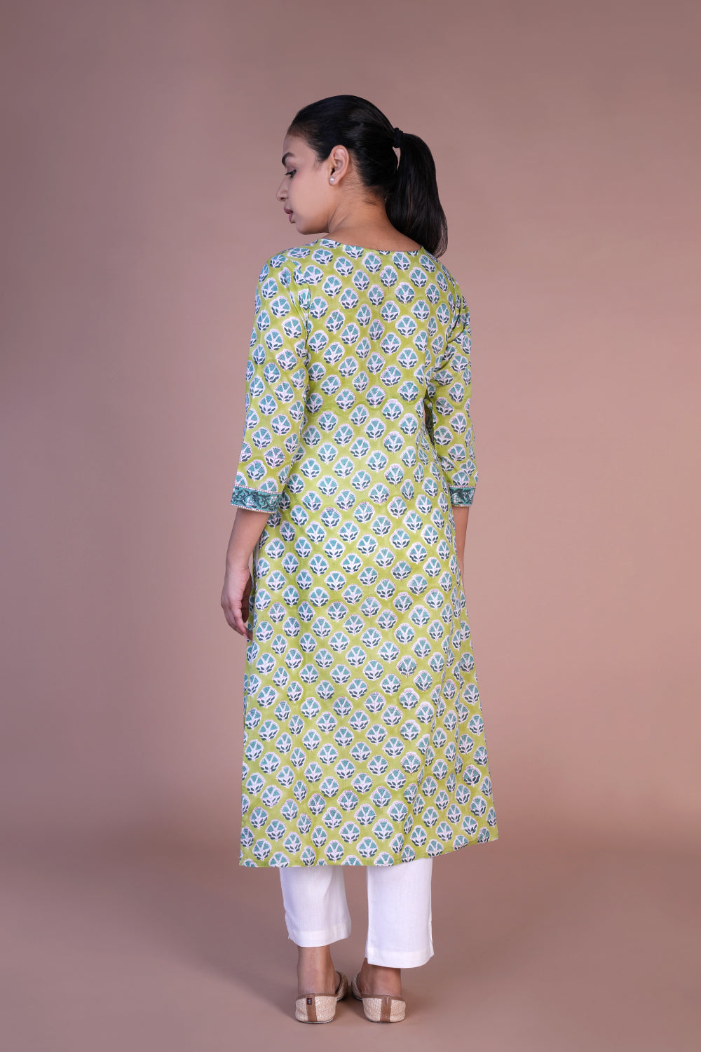 Kalanjali Ethnics Handblock printed cotton kurti - view 2