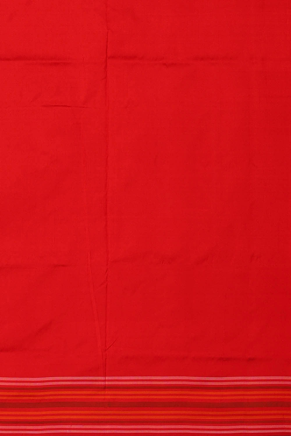 Kalanjali Ikat Silk Dark Orange Saree – Women's - view 4