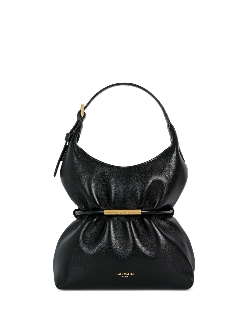 Balmain Draped Drawstring Bag – 100% Lamb Leather