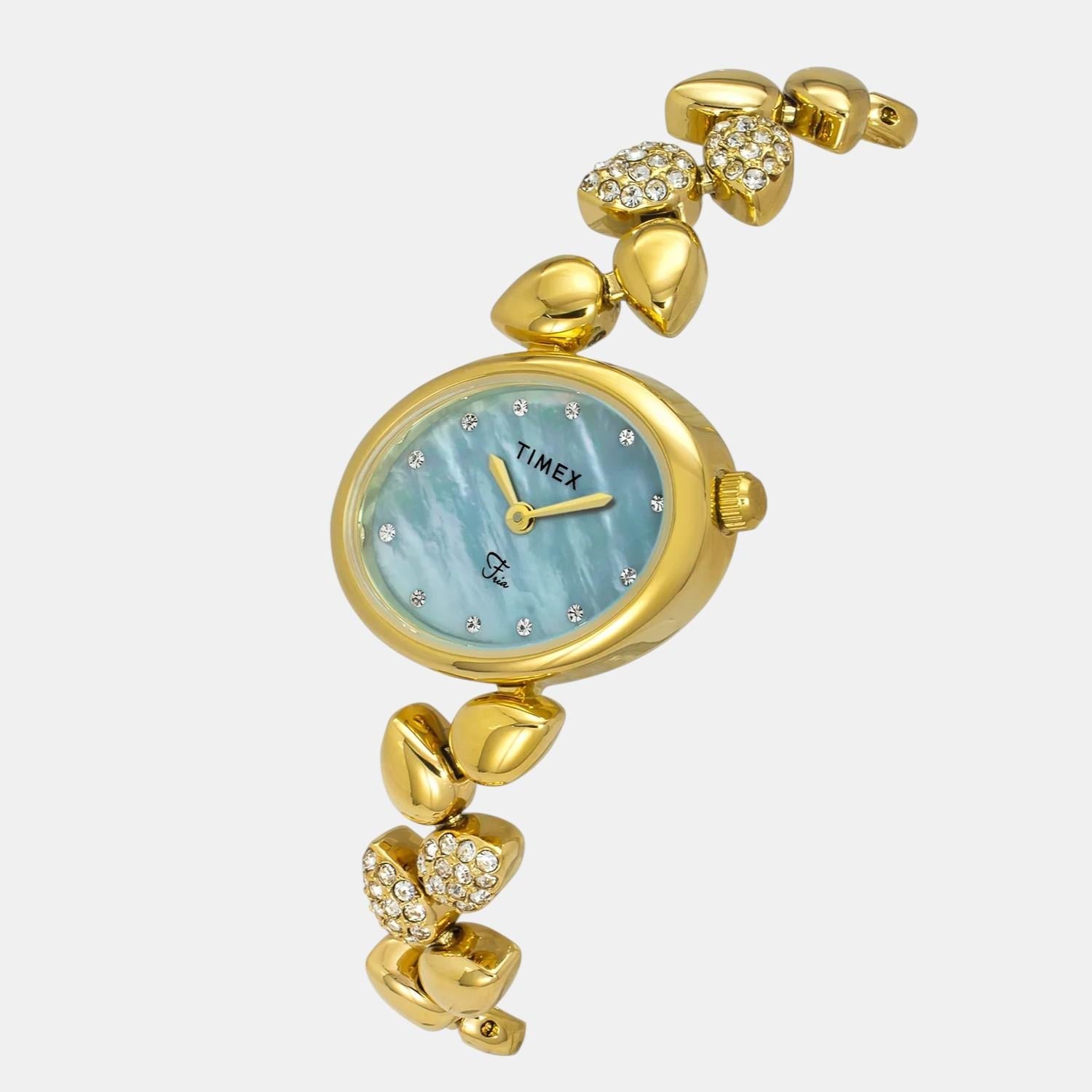 Timex Fria Women Quartz Mother Of Pearl Dial Analog Brass Watch TWEL21301 - view 2