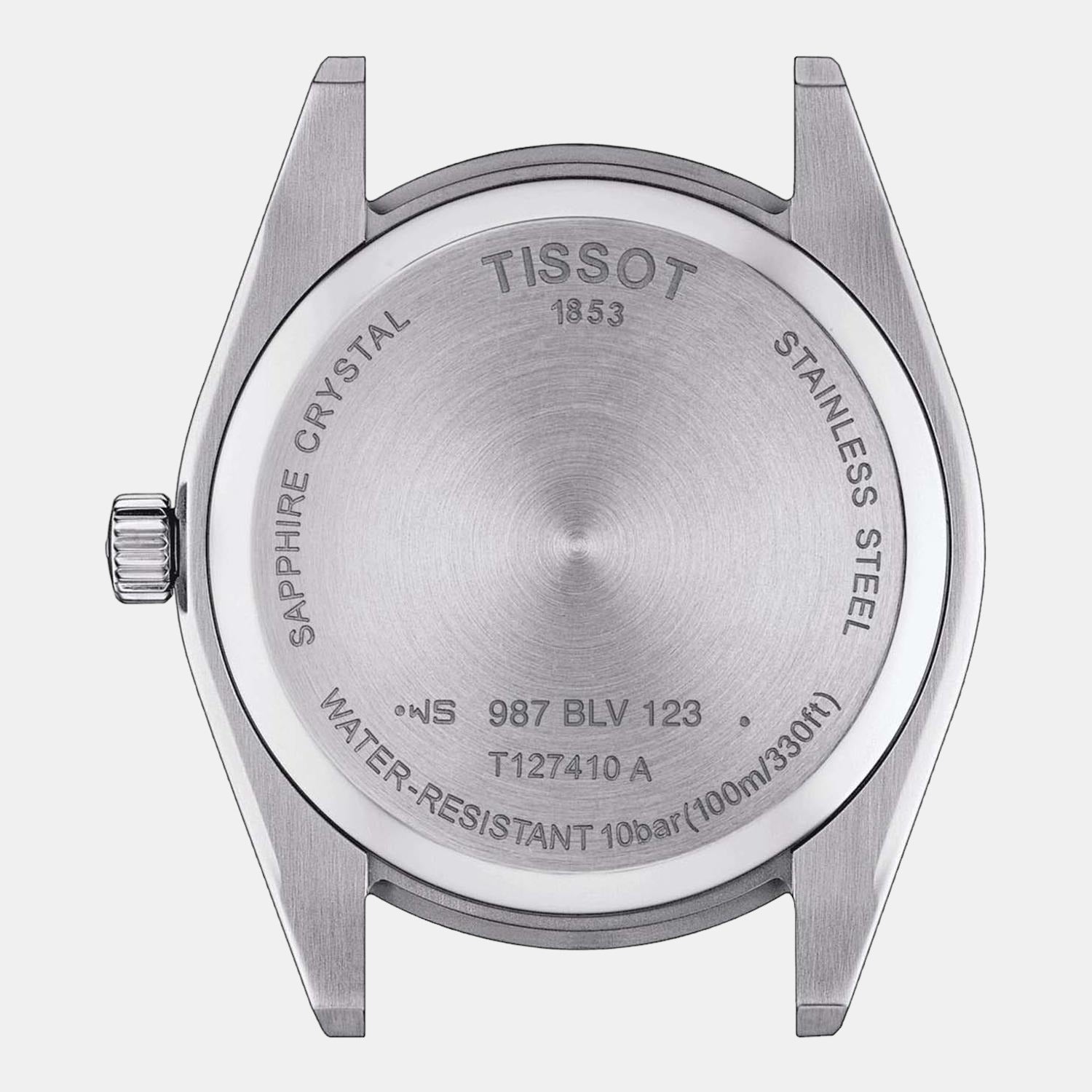 Tissot Gentleman Men Quartz Black Dial Analog Stainless Steel Watch T1274101105100 - view 2