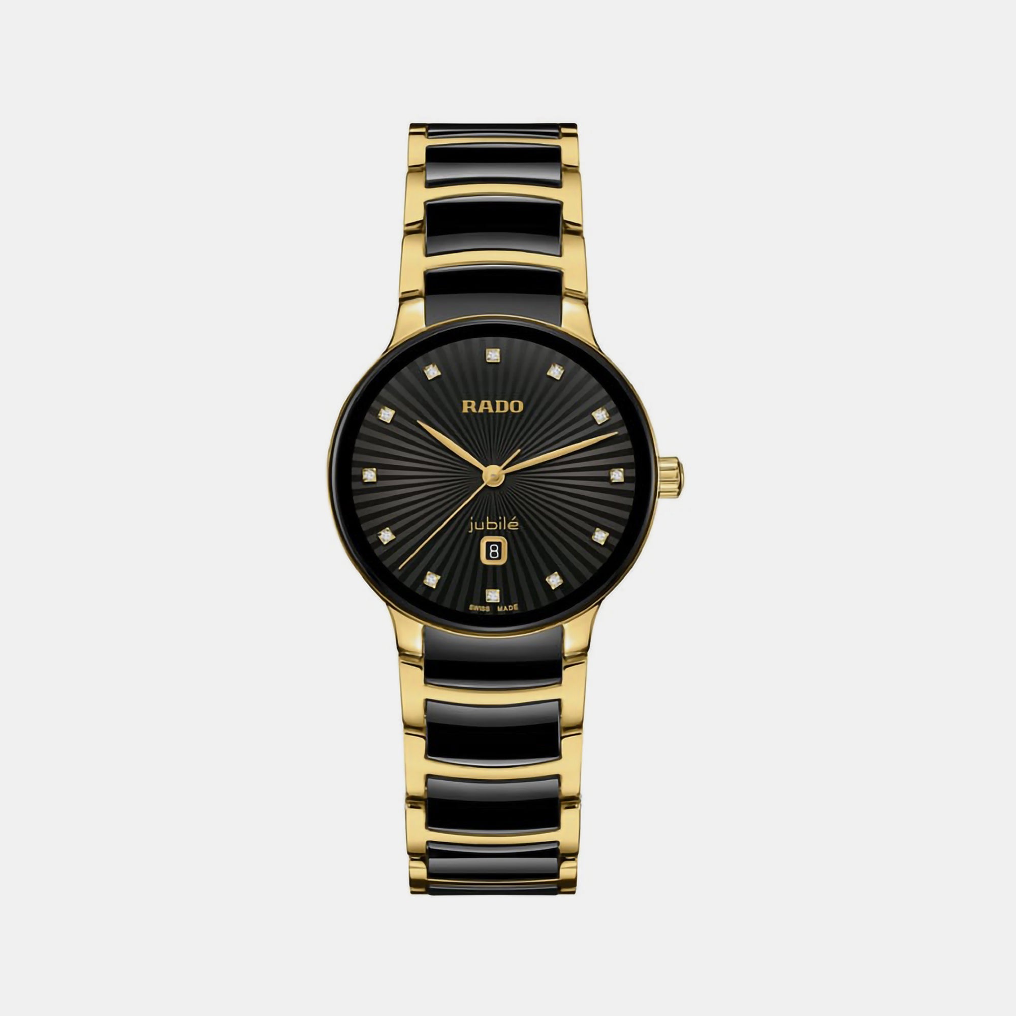 Rado Centrix Women Quartz Black Dial Analog Ceramic Watch R30025742