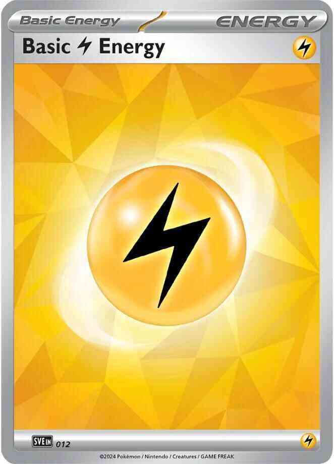 Pokémon Basic Lightning Energy - 012 - Common [sve-012] [Non-Holo]