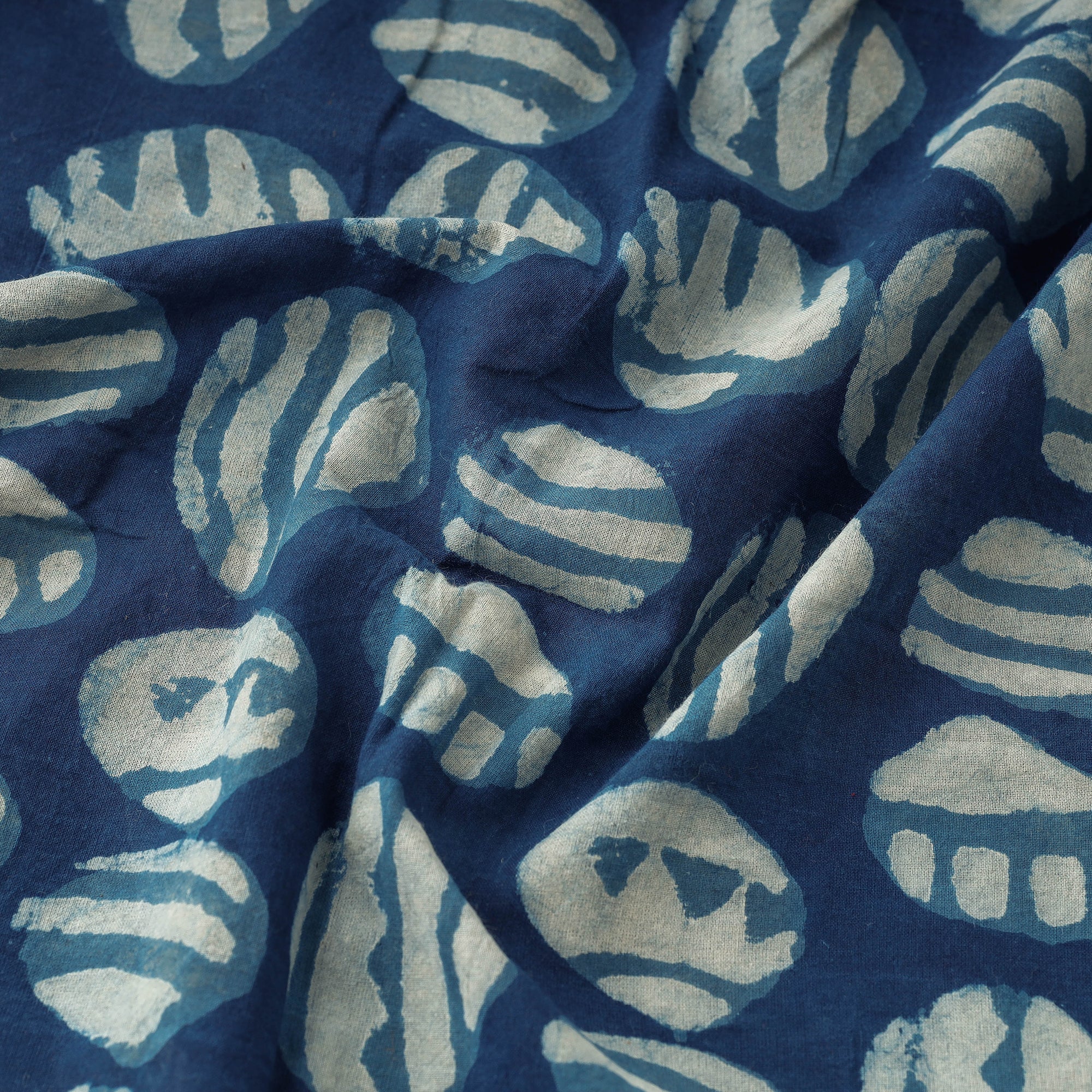 BINDAAS UNLIMITED Blue - Bindaas Block Printed Cotton Natural Dyed Fabric - view 2