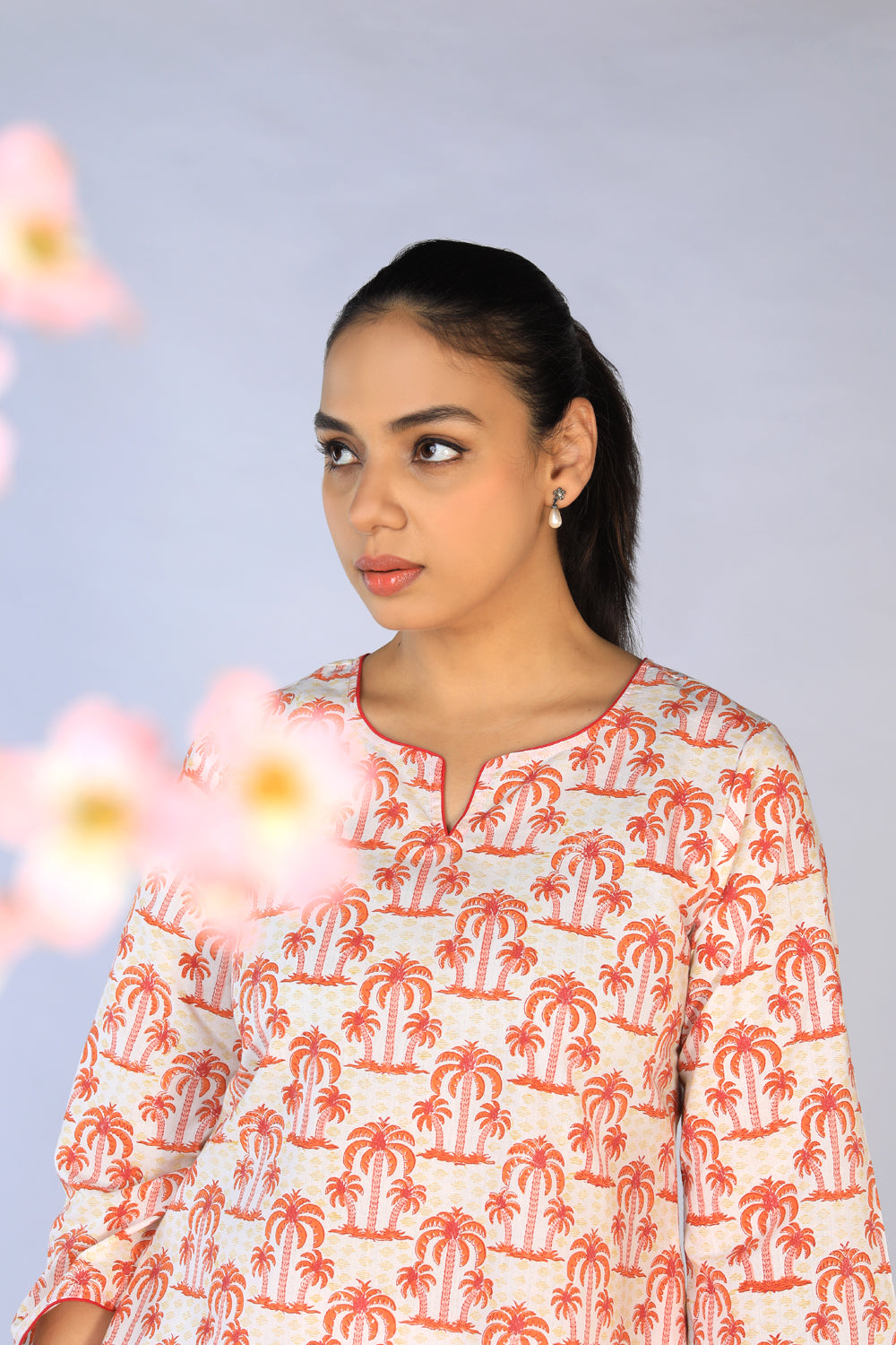 Kalanjali Ethnics Hand block printed cotton cord set - view 2