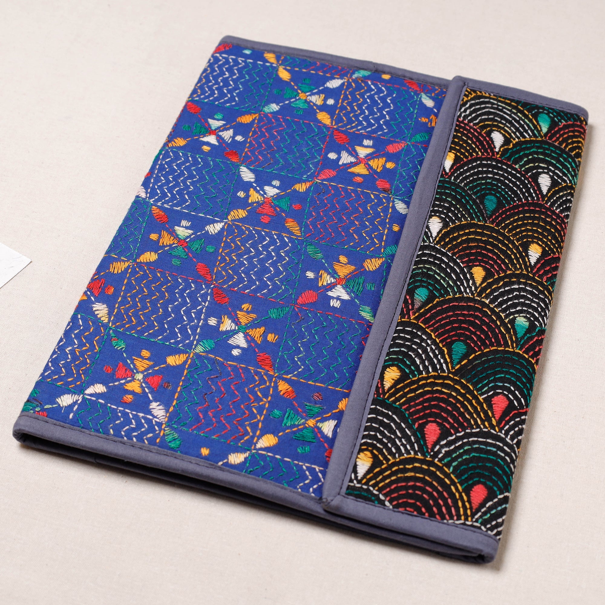 ASALKAAR Bengal Kantha Work Handcrafted File Folder - view 2