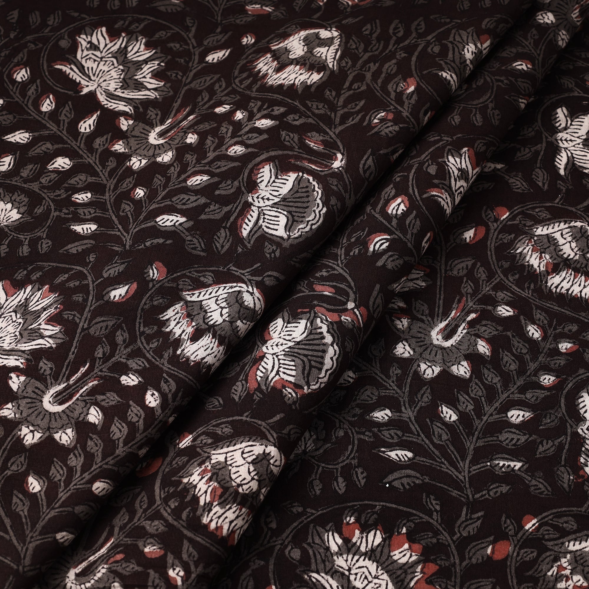 HAVELI CHRONICLES Brown - Jahota Block Printed Cotton Fabric 06 - view 2