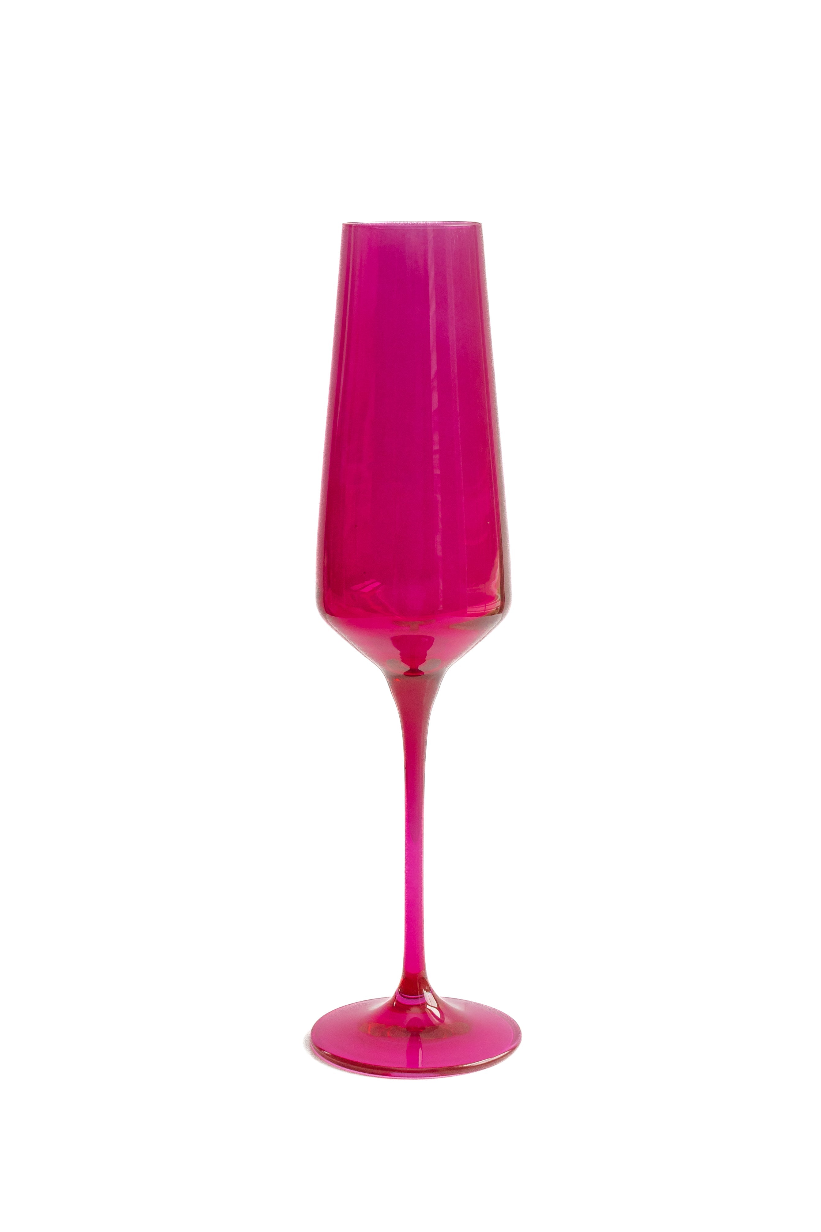 Estelle Colored Glass Estelle Colored Champagne Flute - Set of 2 {Viva Magenta (Our Fuchsia)} - view 8