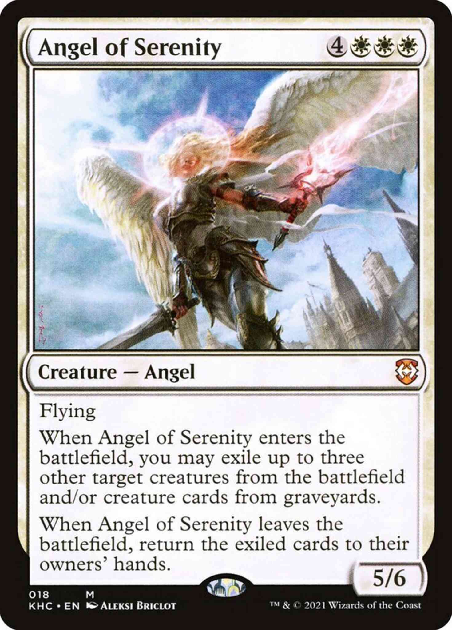 Magic Angel of Serenity [18] [Kaldheim Commander] [Non-Foil]