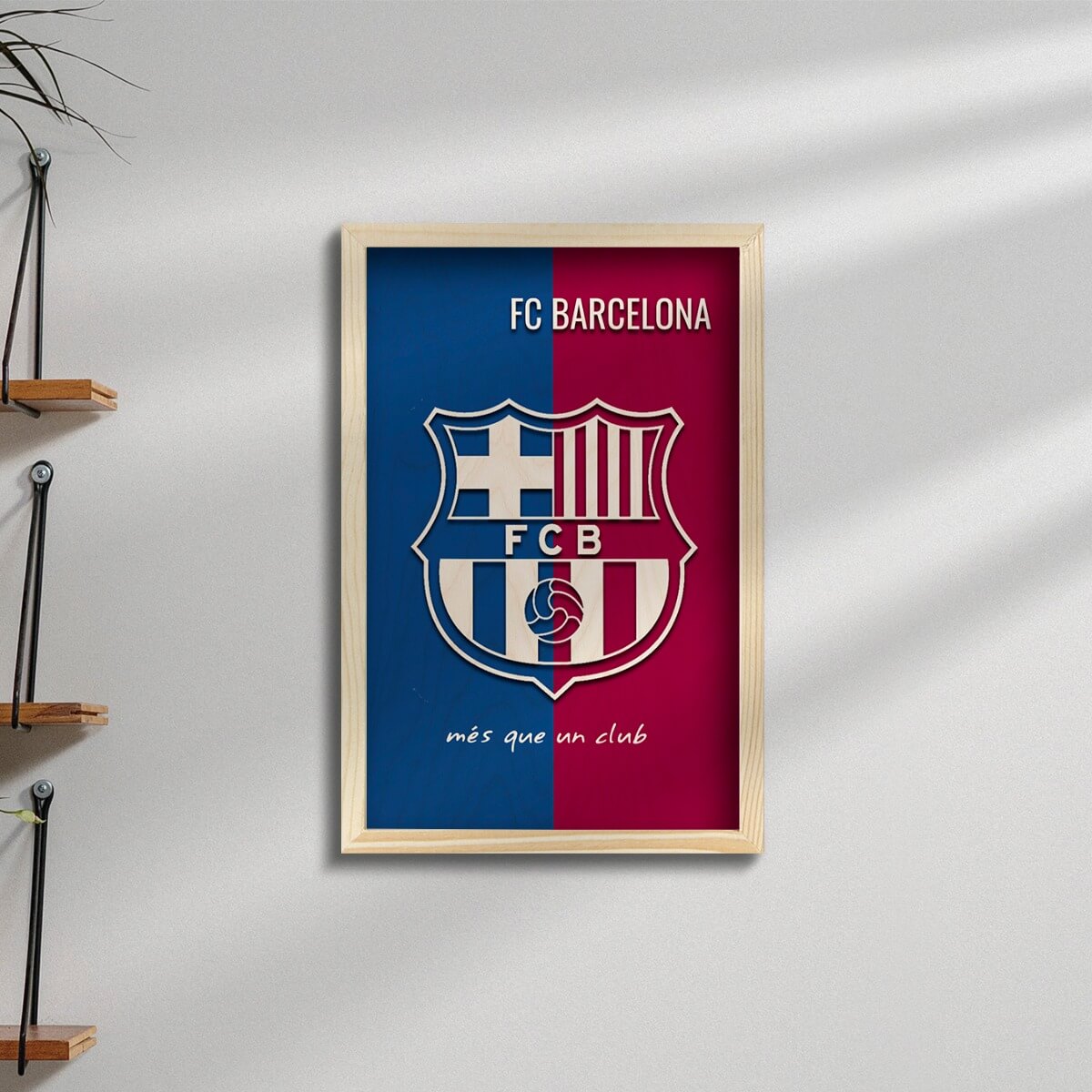 Bigsmall_cc FC Barcelona Wooden Wall Art - view 3