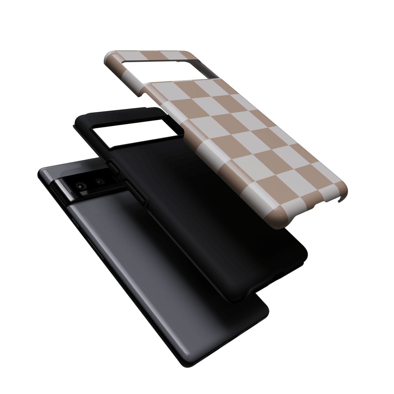 Casetry Fit Check | Neutral Checkerboard Google Pixel Case - view 6