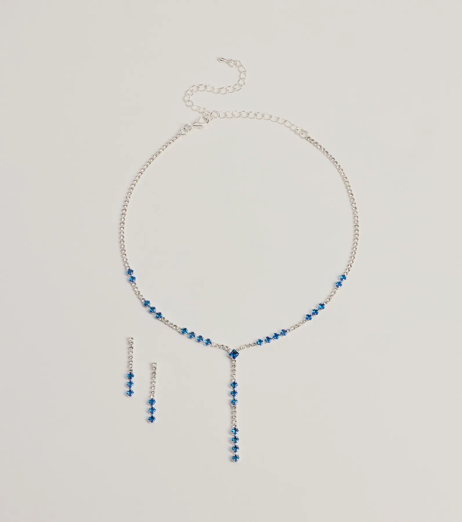 Windsor Luxe Glimmer Rhinestone Necklace And Earrings Set
