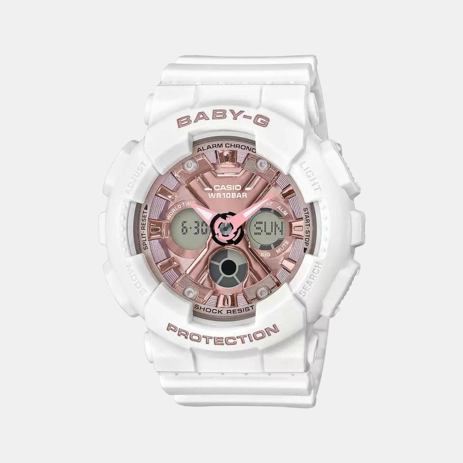 Casio Baby-G Women Quartz Pink Dial Analog-Digital Resin Watch BX168