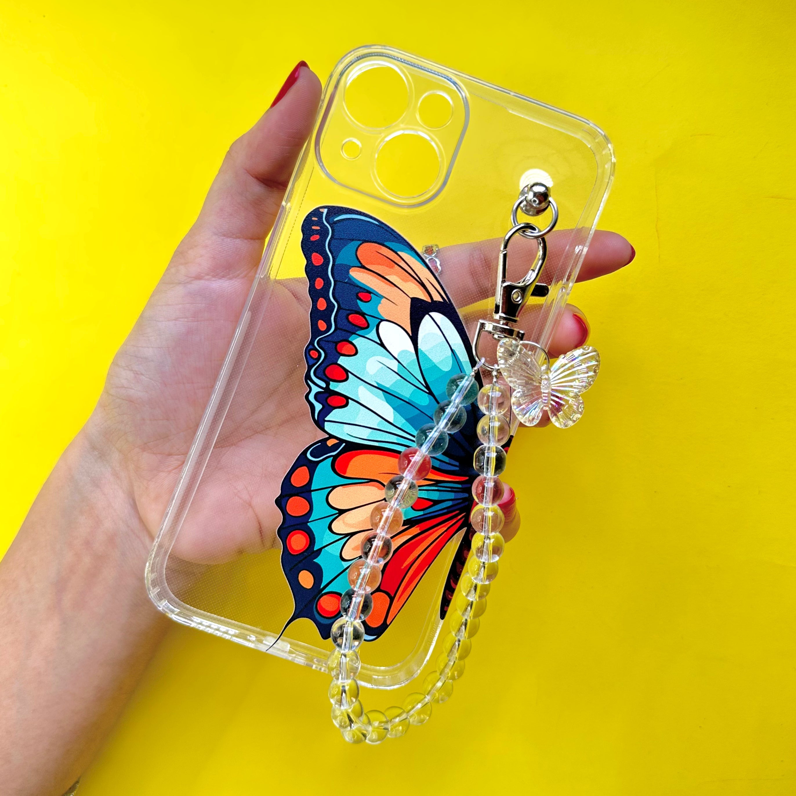 Casebasket Zappy Transparent Pearlfly Fall Chain Phone Cover