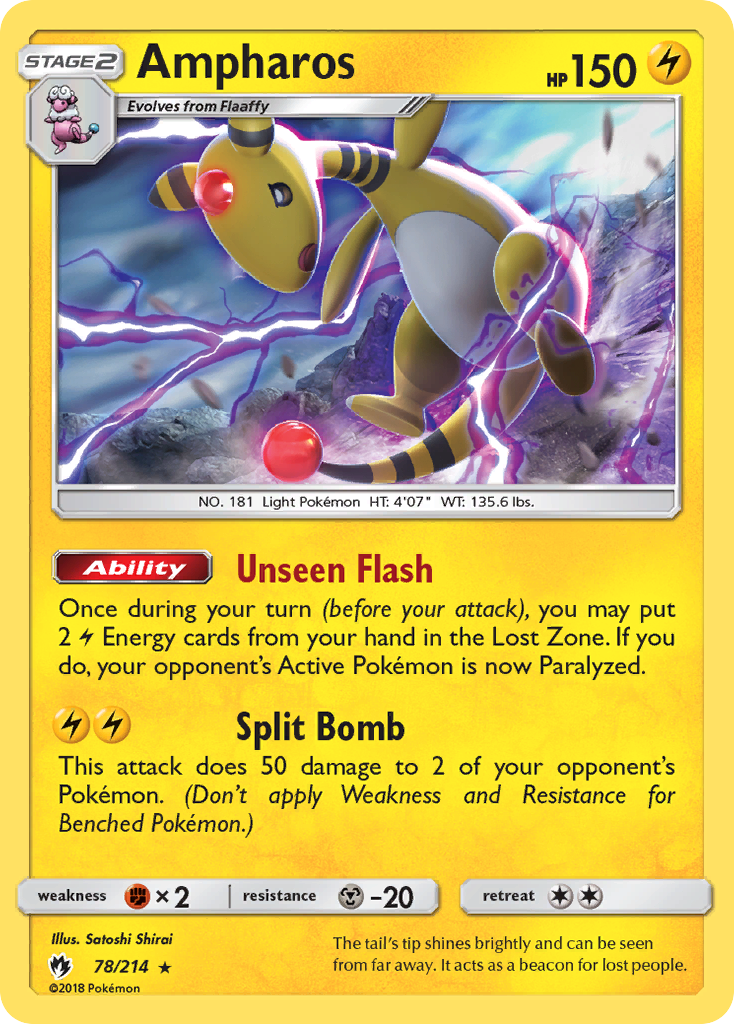 Rare holo sm8-78 – Pokémon Ampharos - 78/214 - Rare Holo [sm8-78] [Holo] - Ampharos - 78/214 - Rare Holo