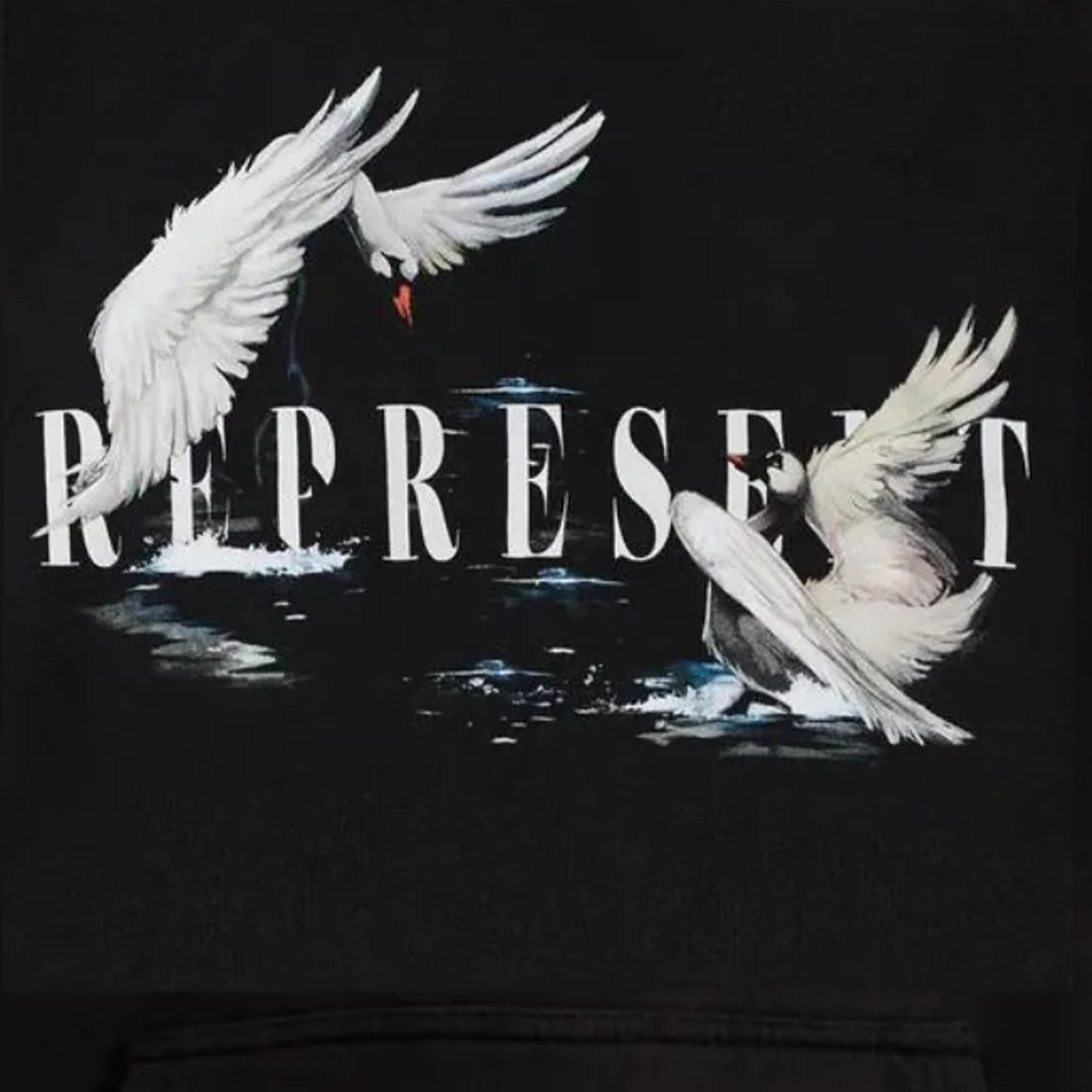 Represent | SWAN HOODIE { OFF BLACK - view 3
