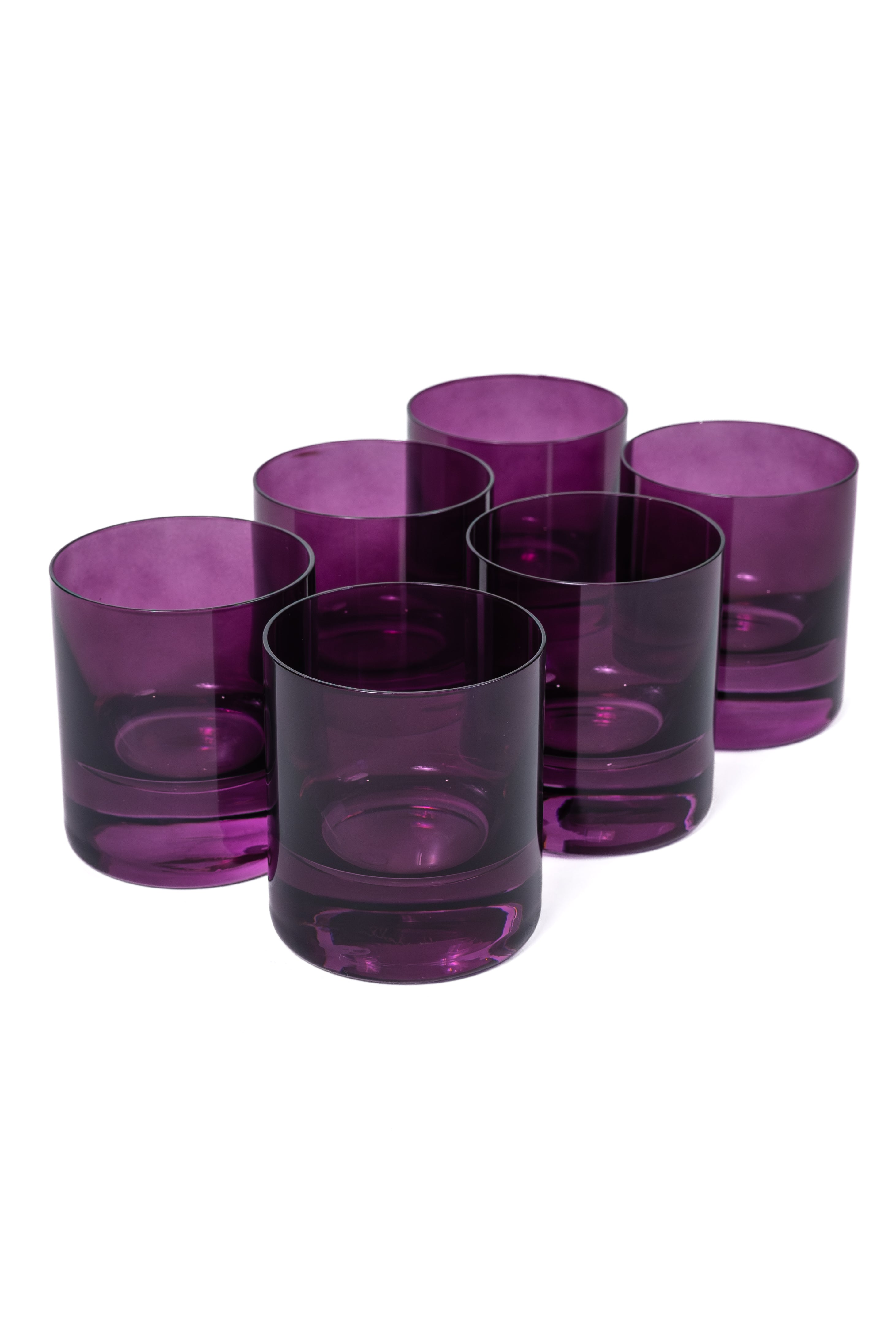 Estelle Colored Glass Estelle Colored Rocks Glass - Set of 6 {Amethyst} - view 6
