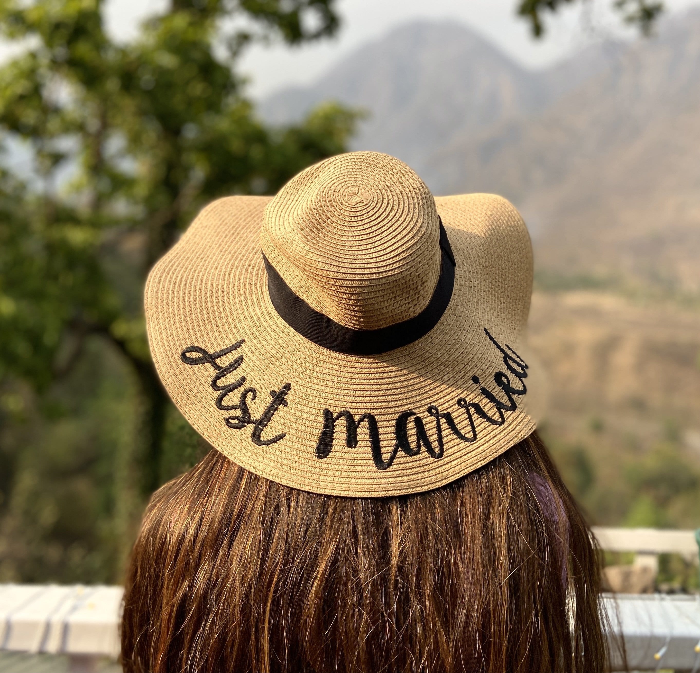 Alamode By Akanksha Just Married Straw Hat - Brown