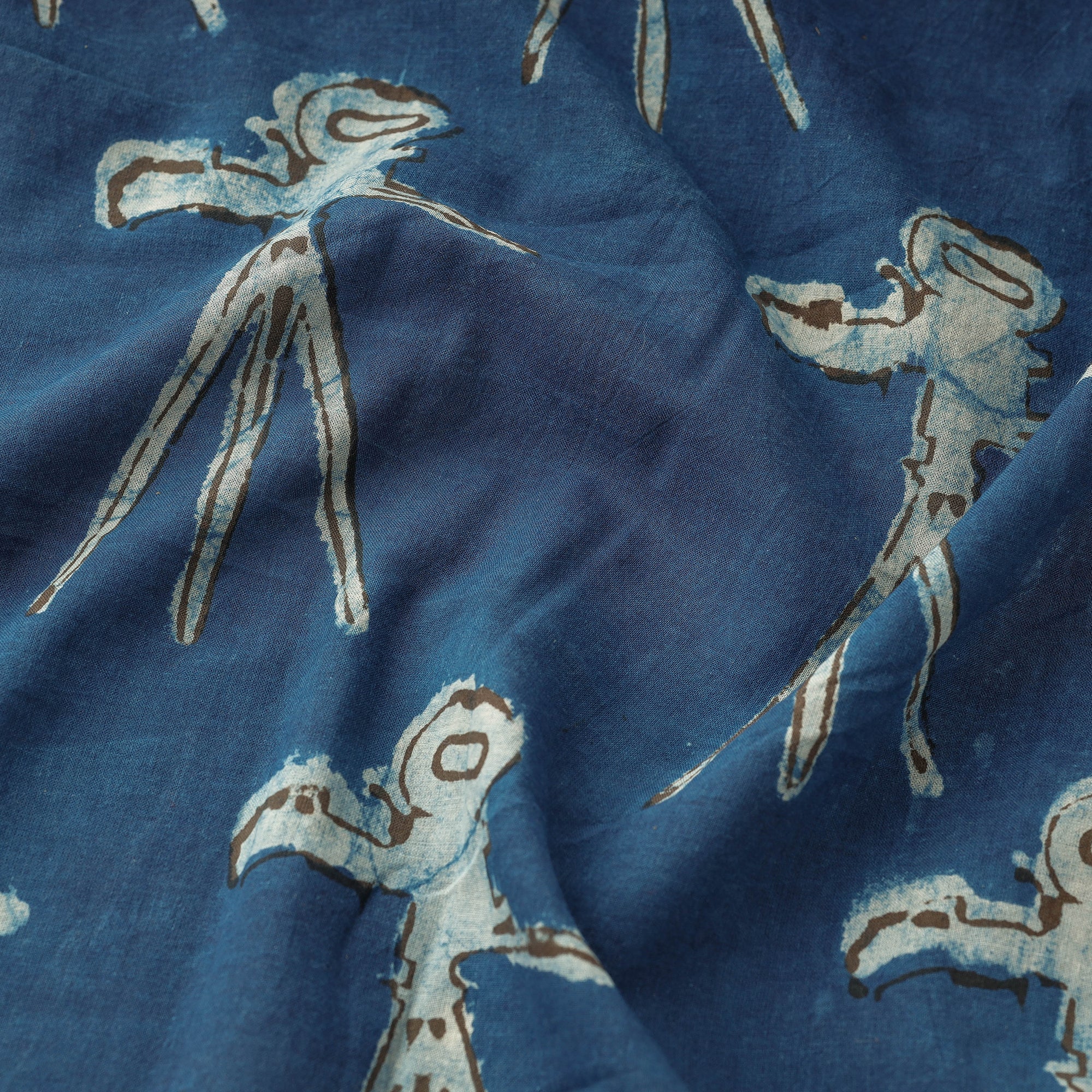 BINDAAS UNLIMITED Blue - Bindaas Block Printed Cotton Natural Dyed Fabric - view 2
