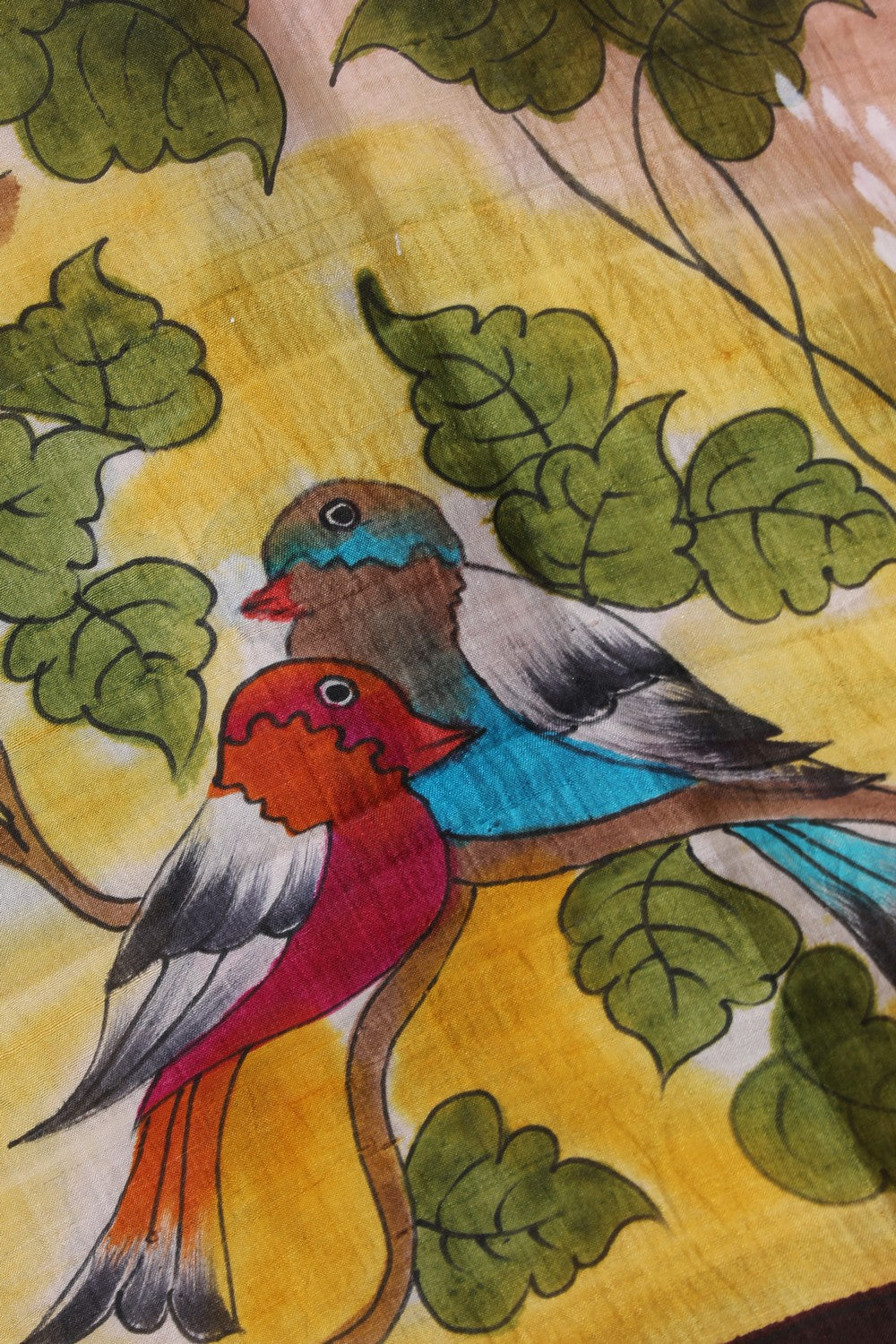 Kalanjali Hand-Painted Tussar Silk Dupatta - view 2