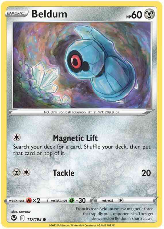 Common swsh12-117 non-holo – Pokémon Beldum - 117/195 - Common [swsh12-117] [Non-Holo]