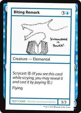 No symbol 17 – Magic Biting Remark - No Symbol [17] [Mystery Booster Playtest Cards 2021] [Non-Foil]