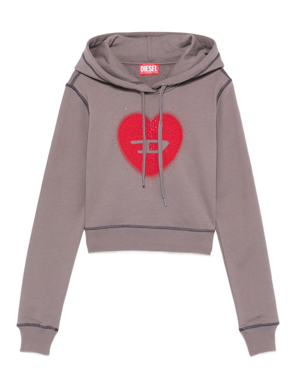 Diesel Heart Cotton Hoodie – Cotton 100%