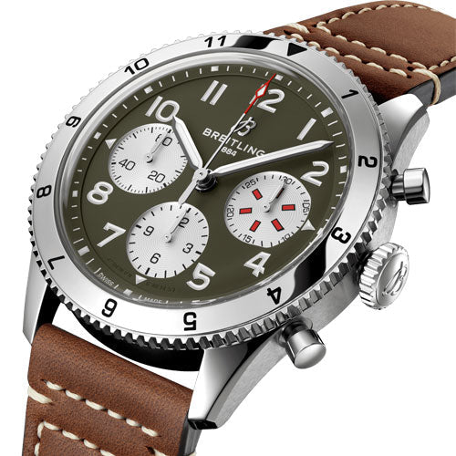 Breitling Classic Avi Chronograph Curtiss Warhawk Green Dial Men 42mm - view 2