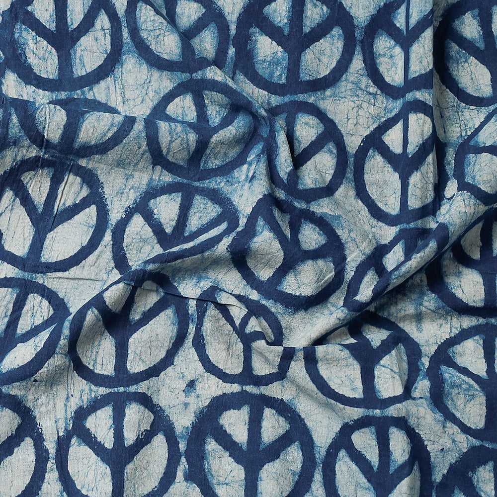 BINDAAS UNLIMITED Blue - Bindaas Block Art Printed Cotton Natural Dyed Precut Fabric - view 2