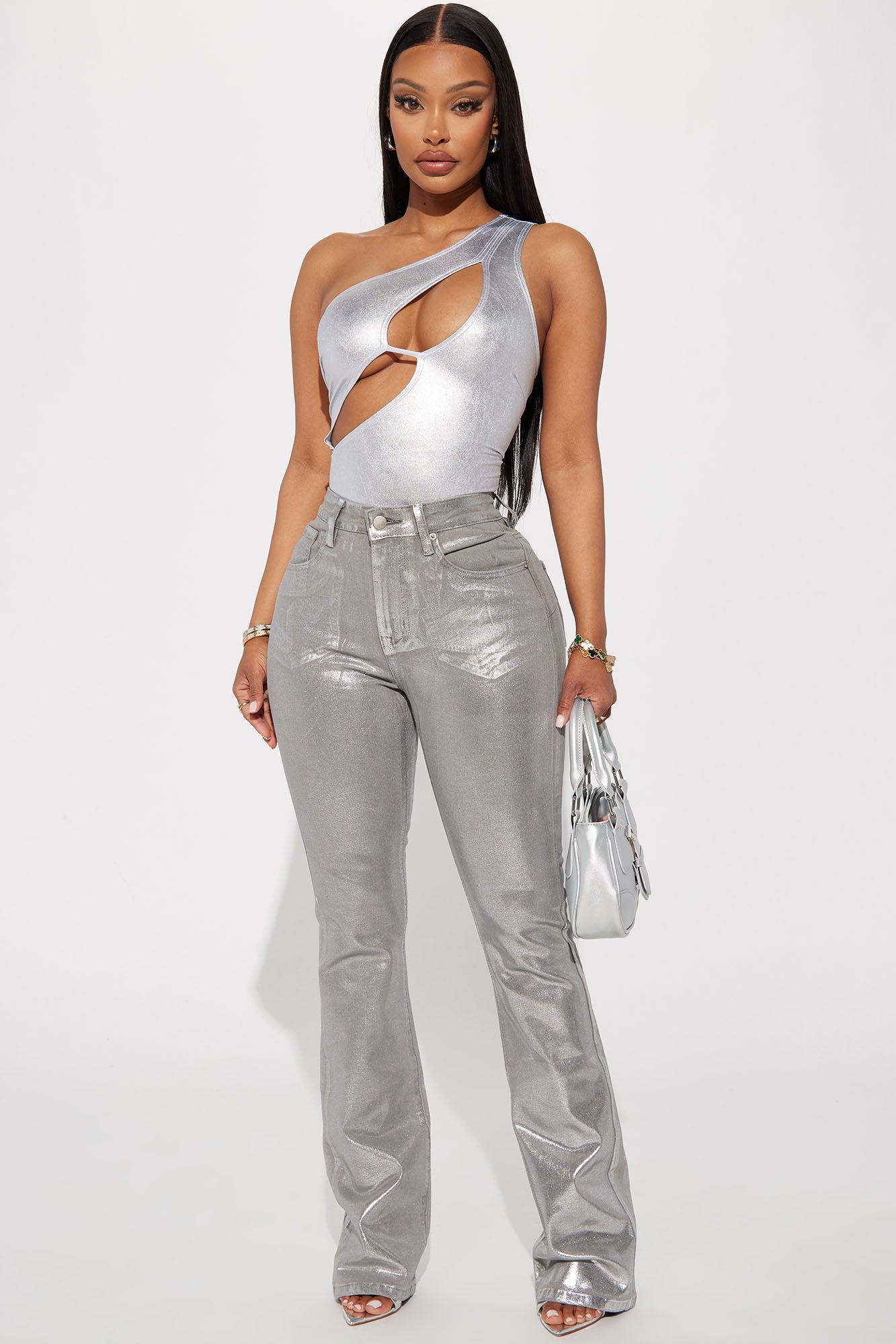 BlackTree Hints Metallic Bodysuit