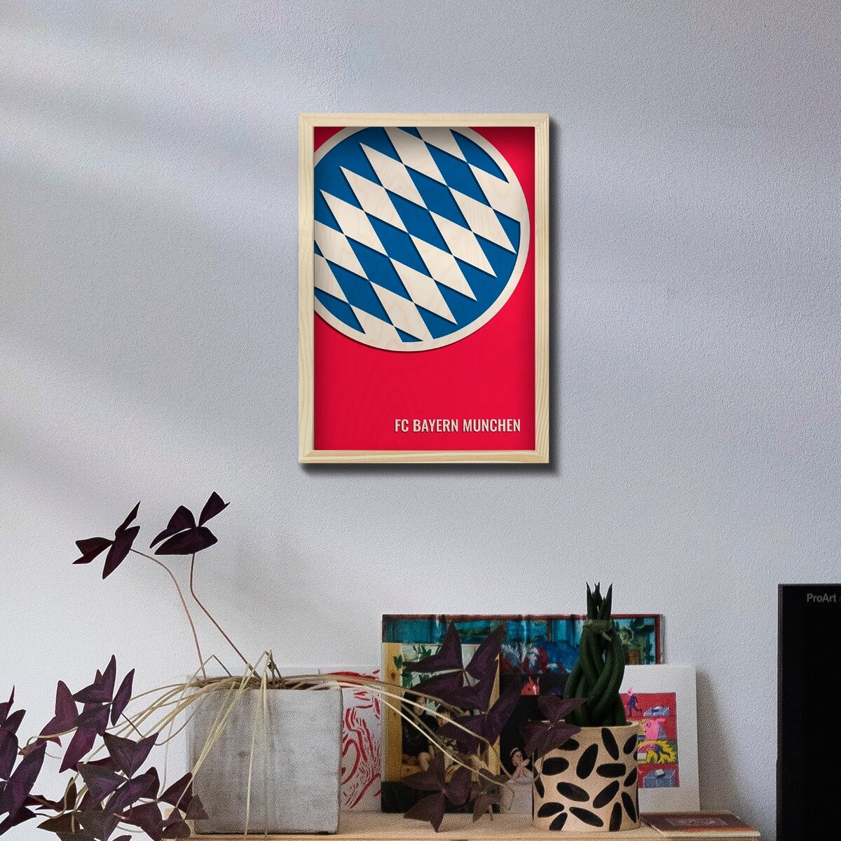 Bigsmall_cc FC Bayern Munchen Wooden Wall Art - view 5