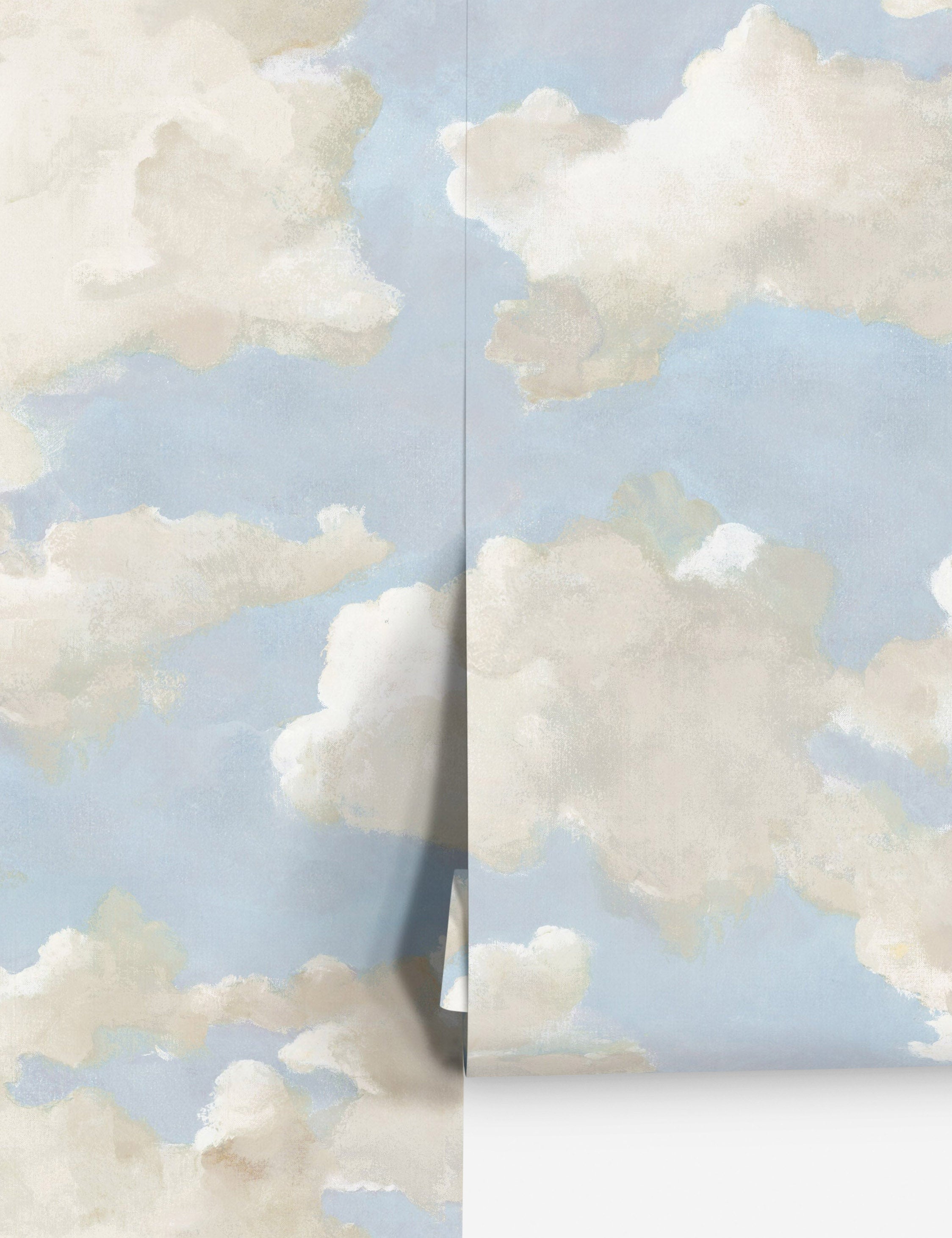 Lulu and Georgia Clouds on Canvas Premium Peel + Stick Wallpaper
