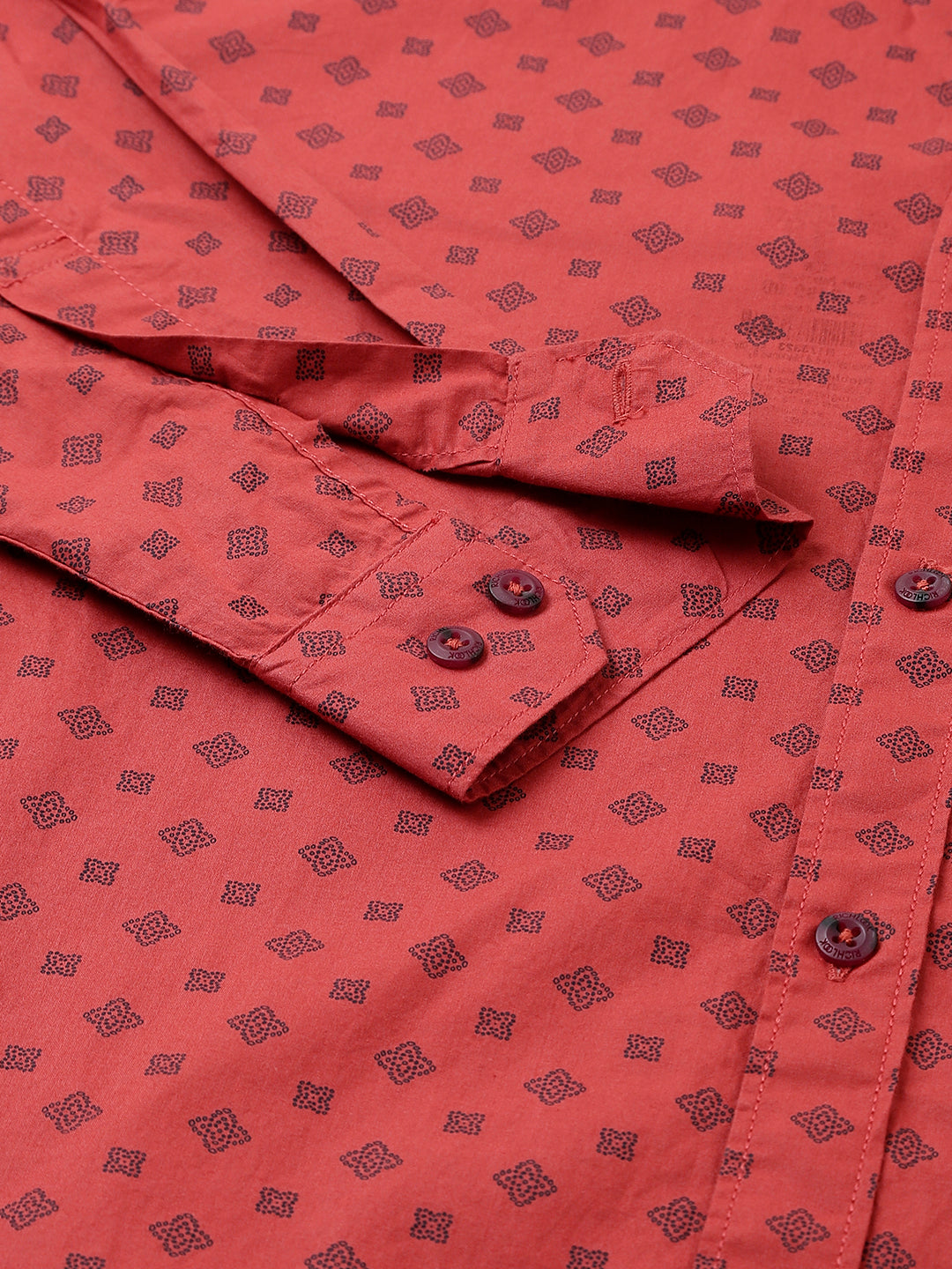 BlackTree Men Rust Standard Fit Printed Casual Shirt - view 3
