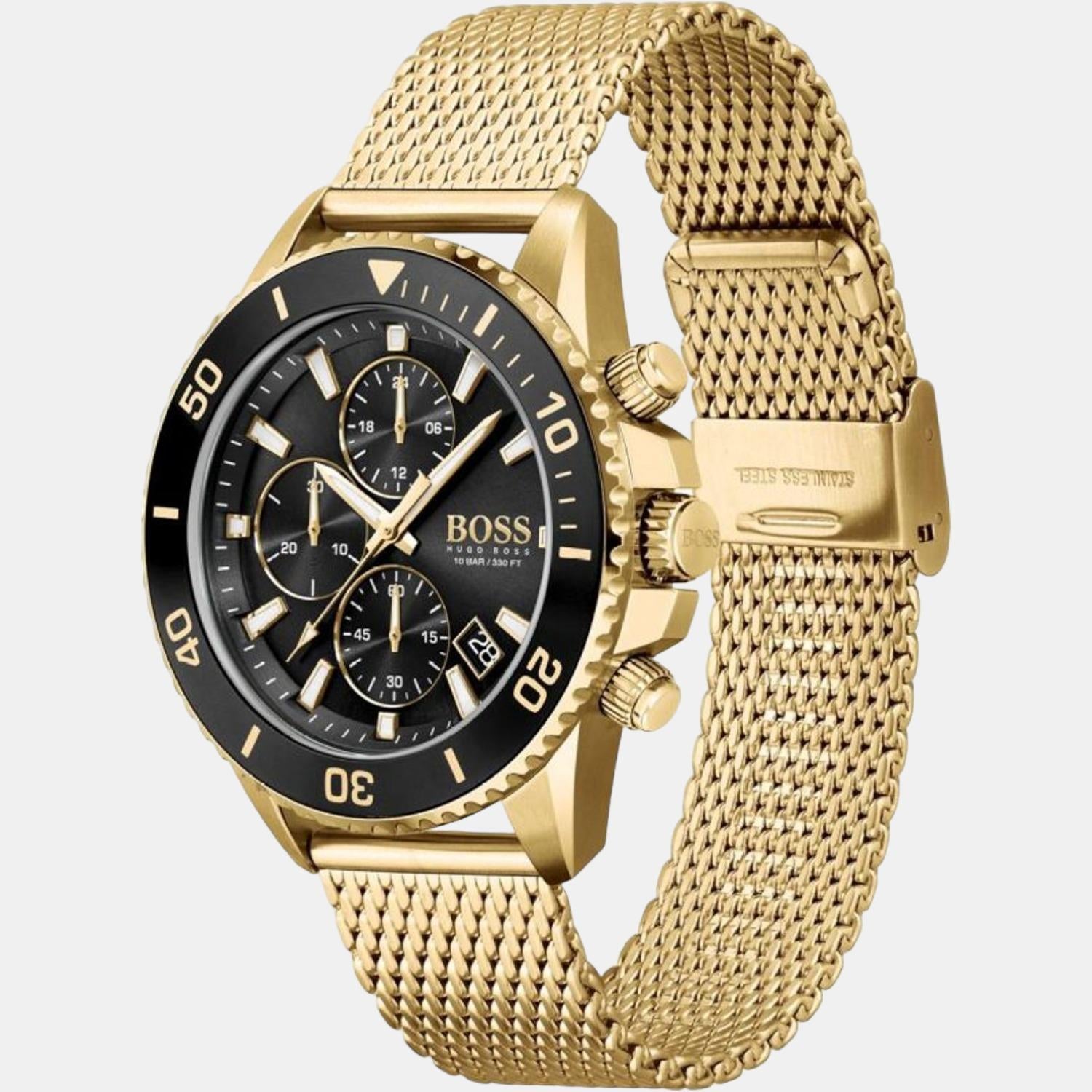 Boss Admiral Men Quartz Black Dial Chronograph Stainless Steel Watch 1513906 - view 2