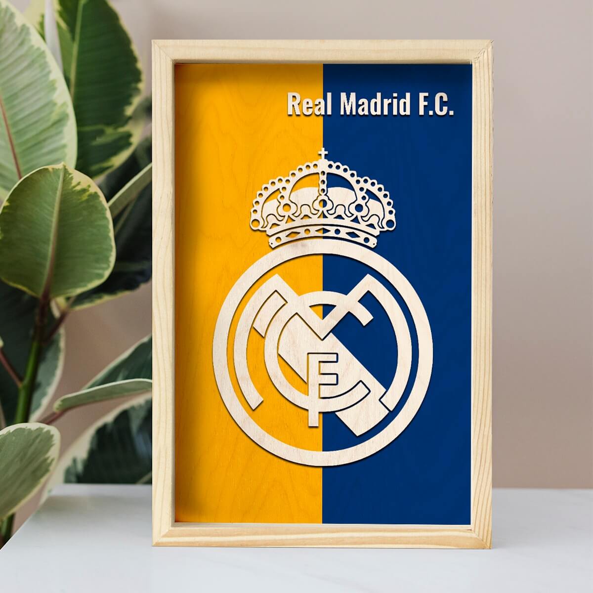 Bigsmall_cc Real Madrid F.C. Wooden Wall Art